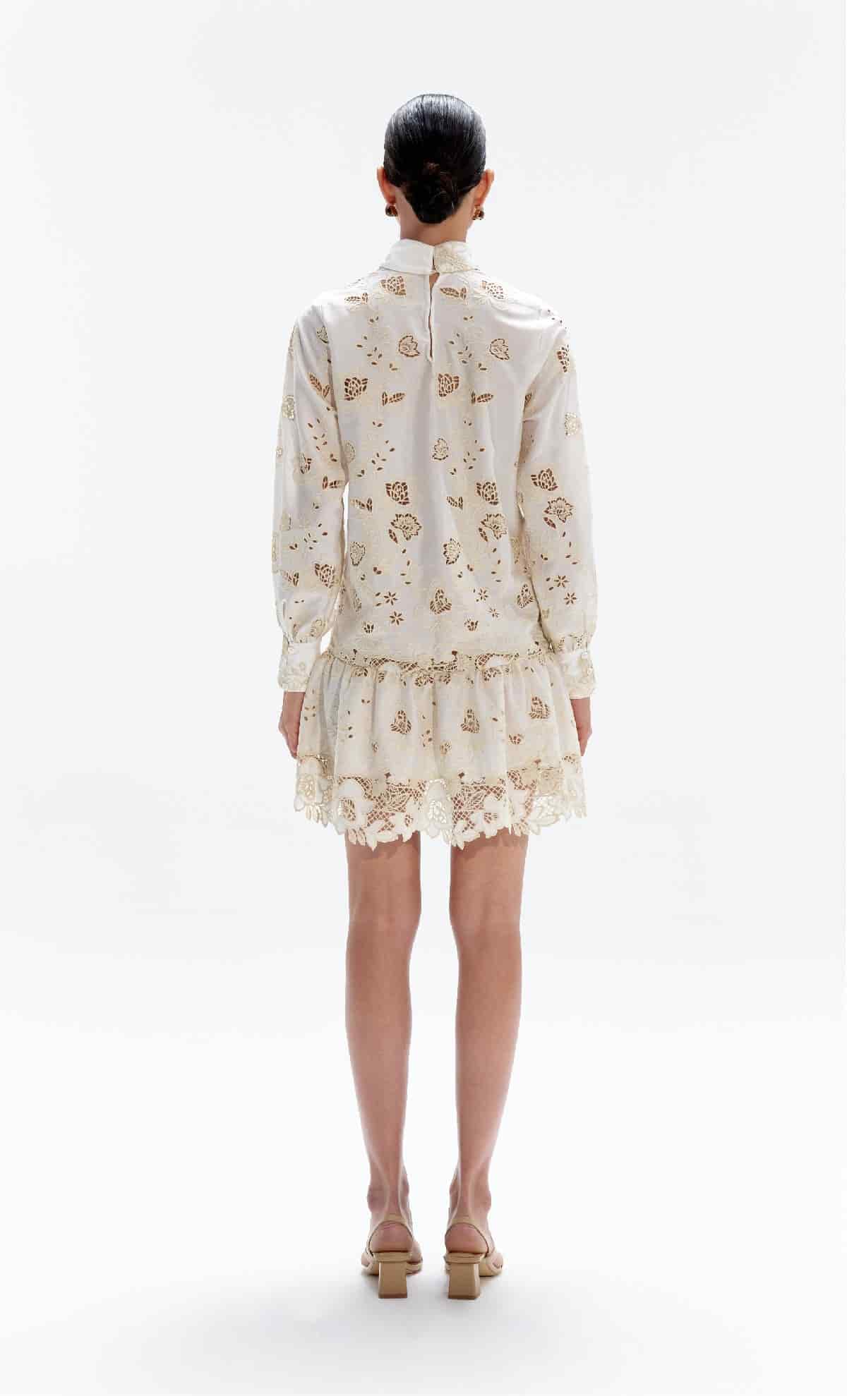 Vestido corto Bauer Créme - miniatura 2