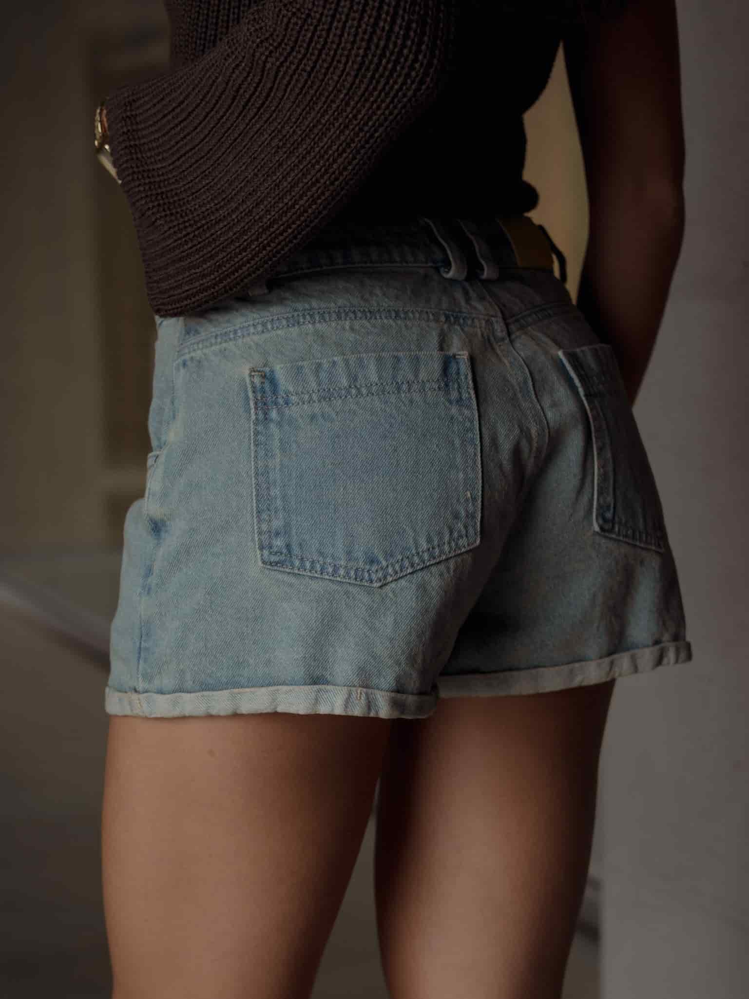 LOW RISE DENIM SHORT  - DIRTY ICE BLUE - miniatura 7
