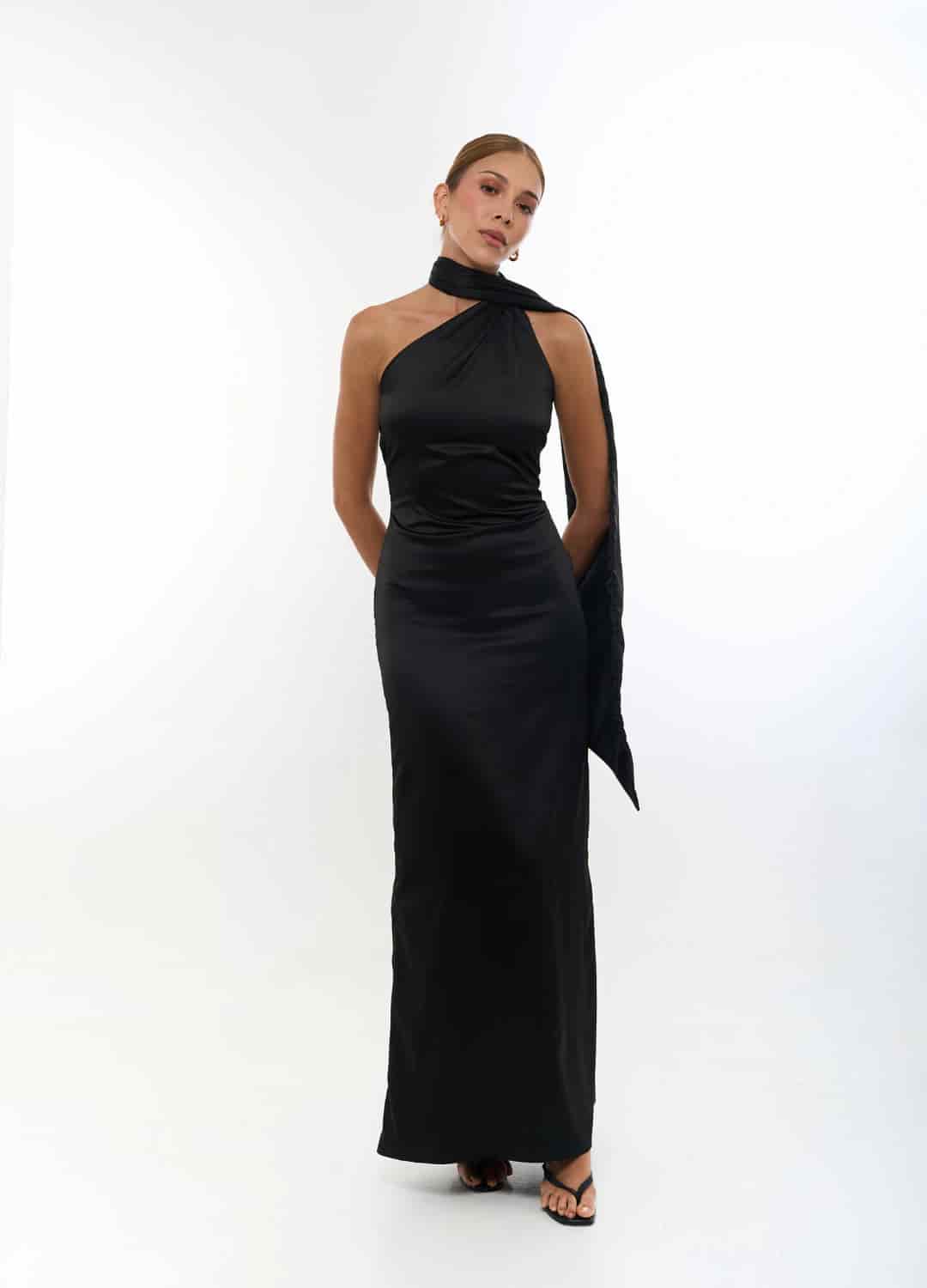 Vestido Maid Of Honor Negro - miniatura 1