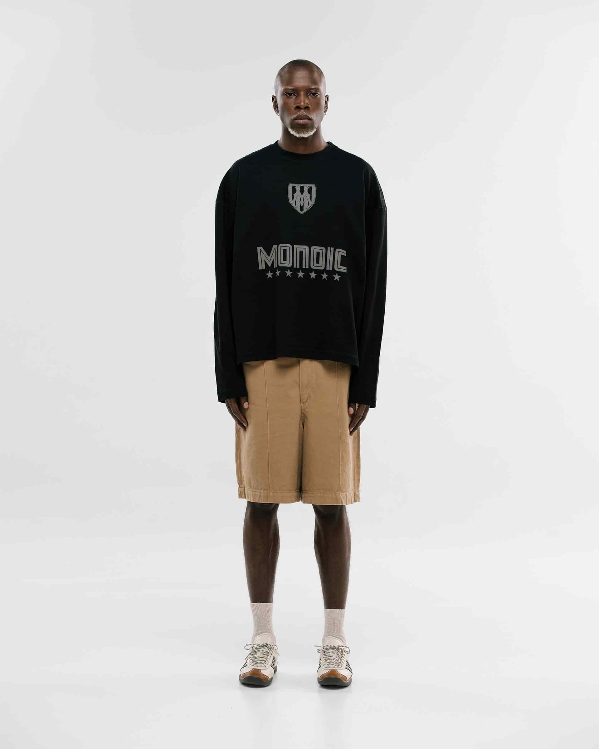 Camiseta Oversized Shield Waffle Long Sleeve - Negro (Exclusive) - miniatura 6