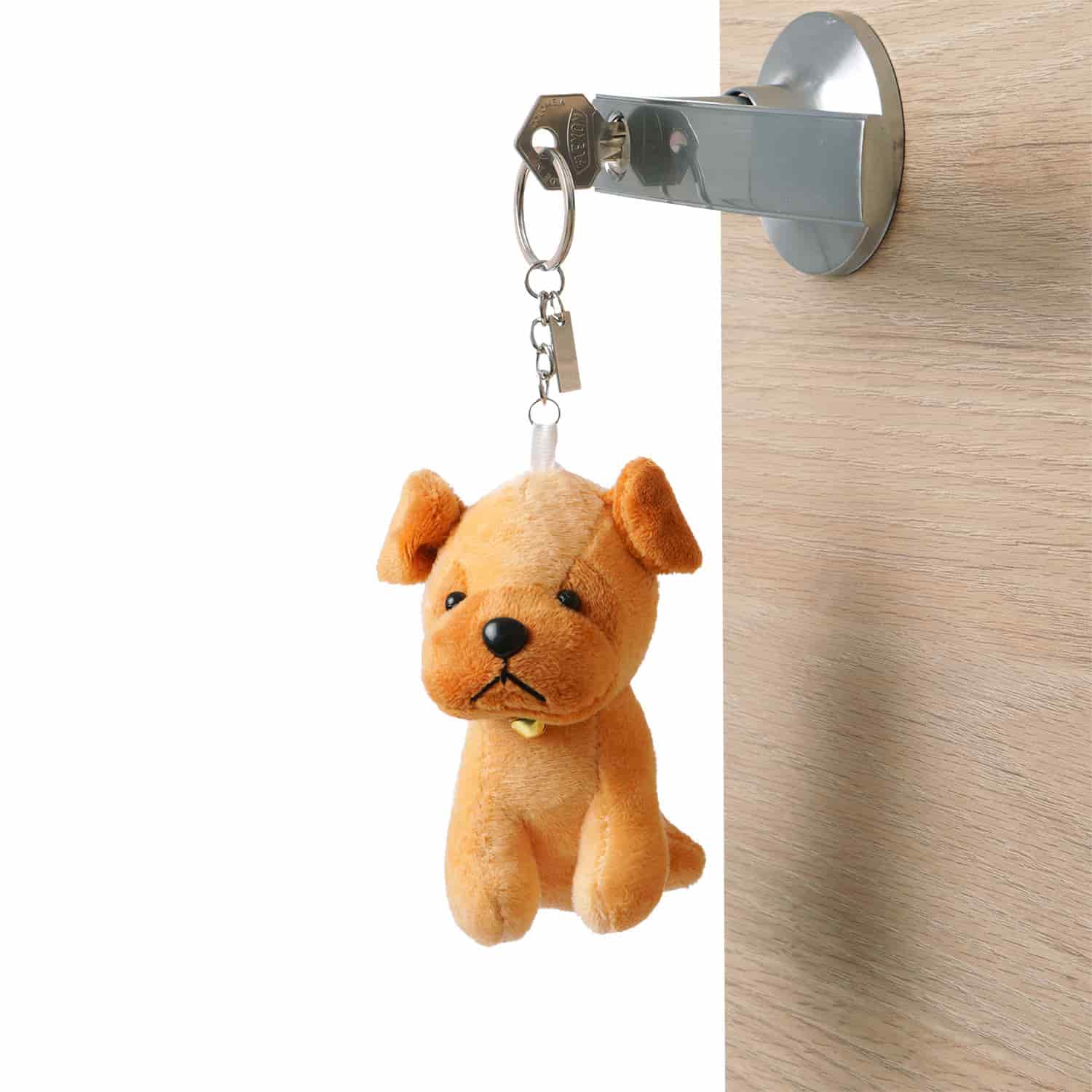 Llavero de Peluche Doggy color Café - miniatura 3