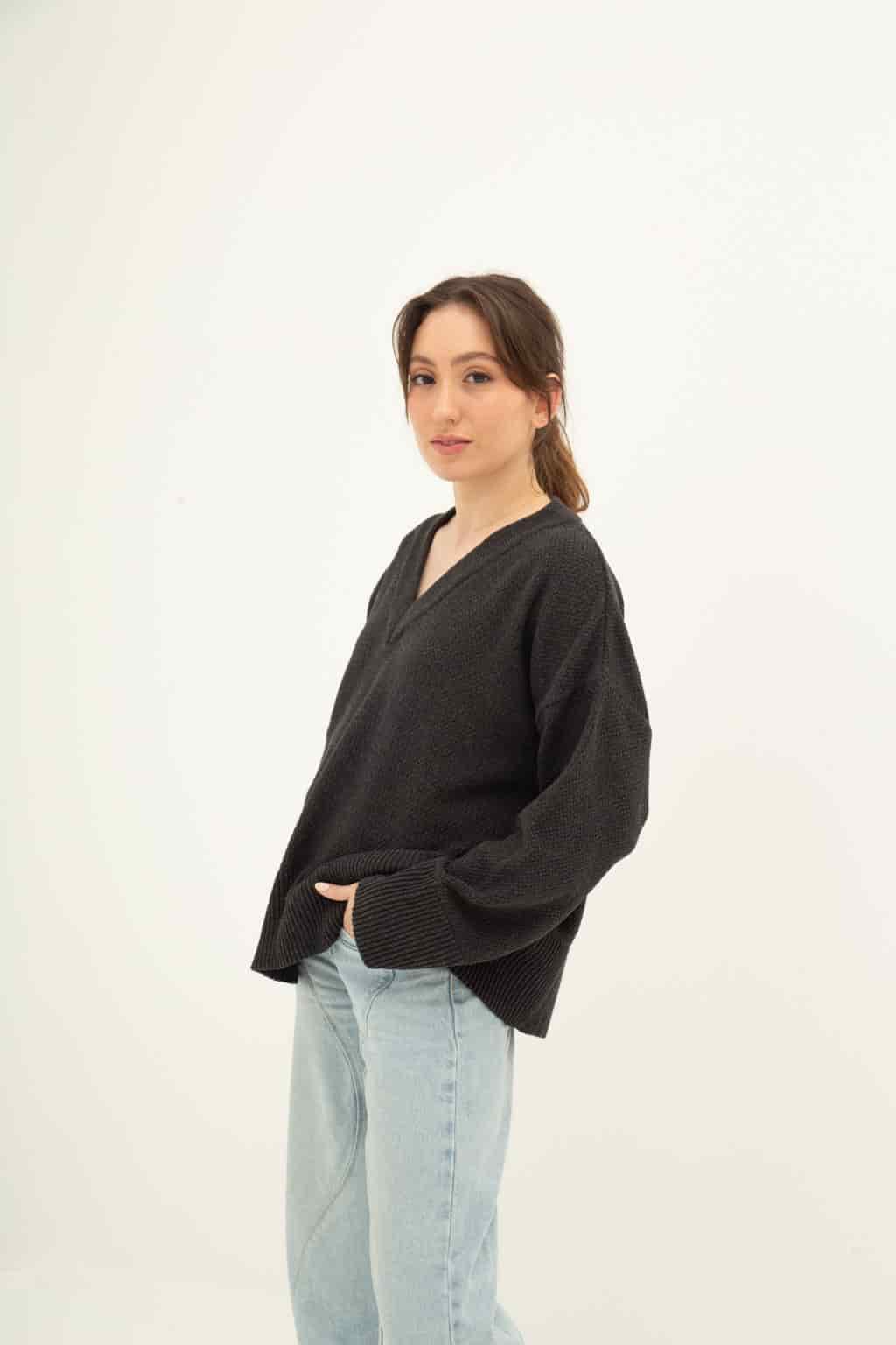 Saco Cuello V Arroz Carbón - miniatura 4