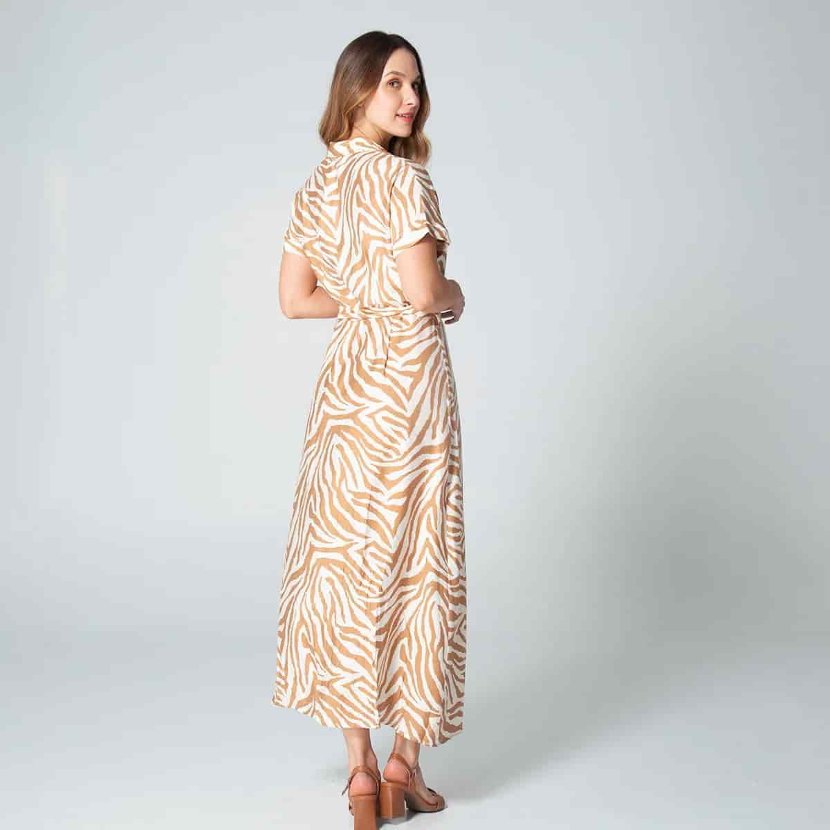 Vestido Largo Estampado Regular Mida - miniatura 5