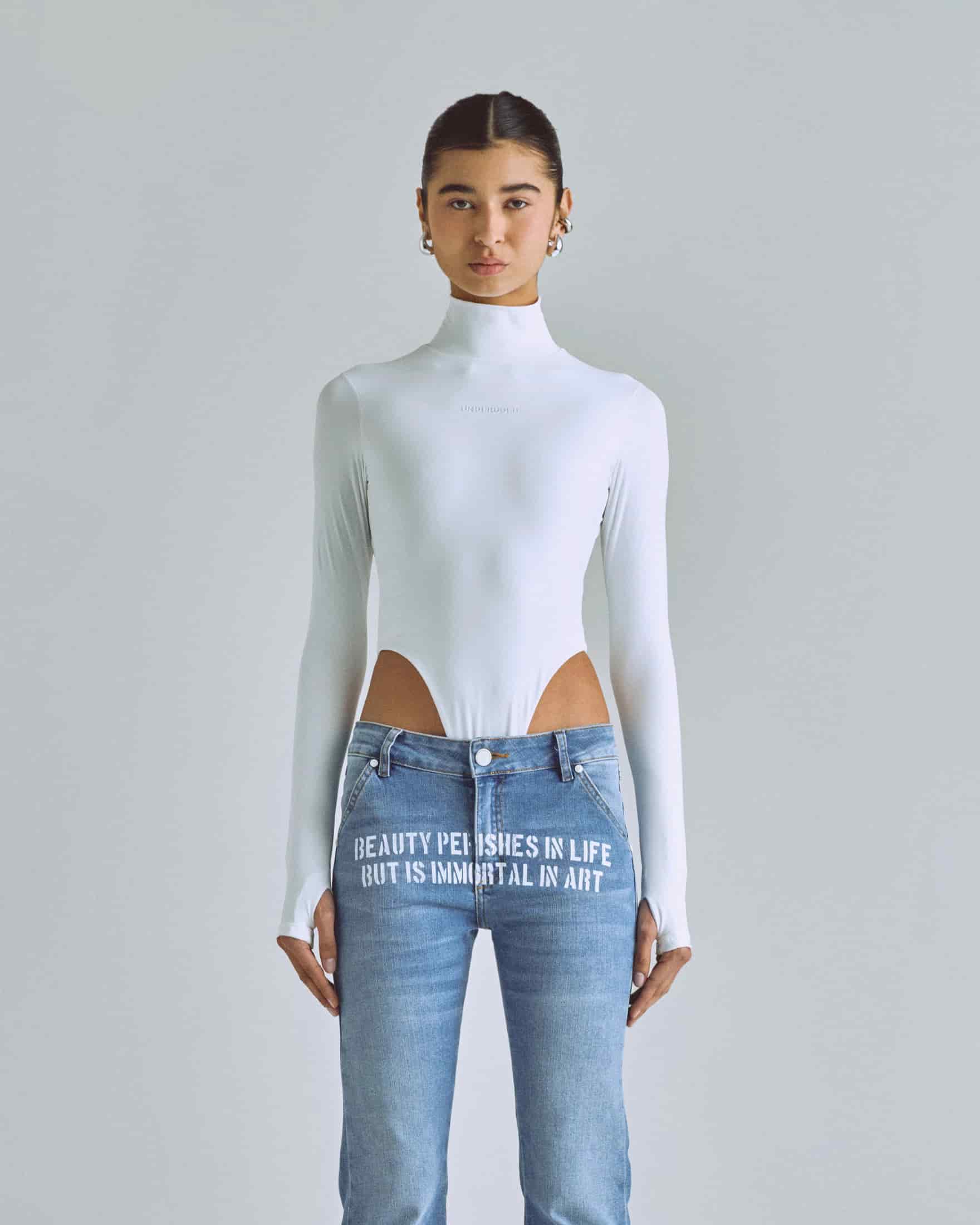 Basics Turtleneck Backless Body White - miniatura 3
