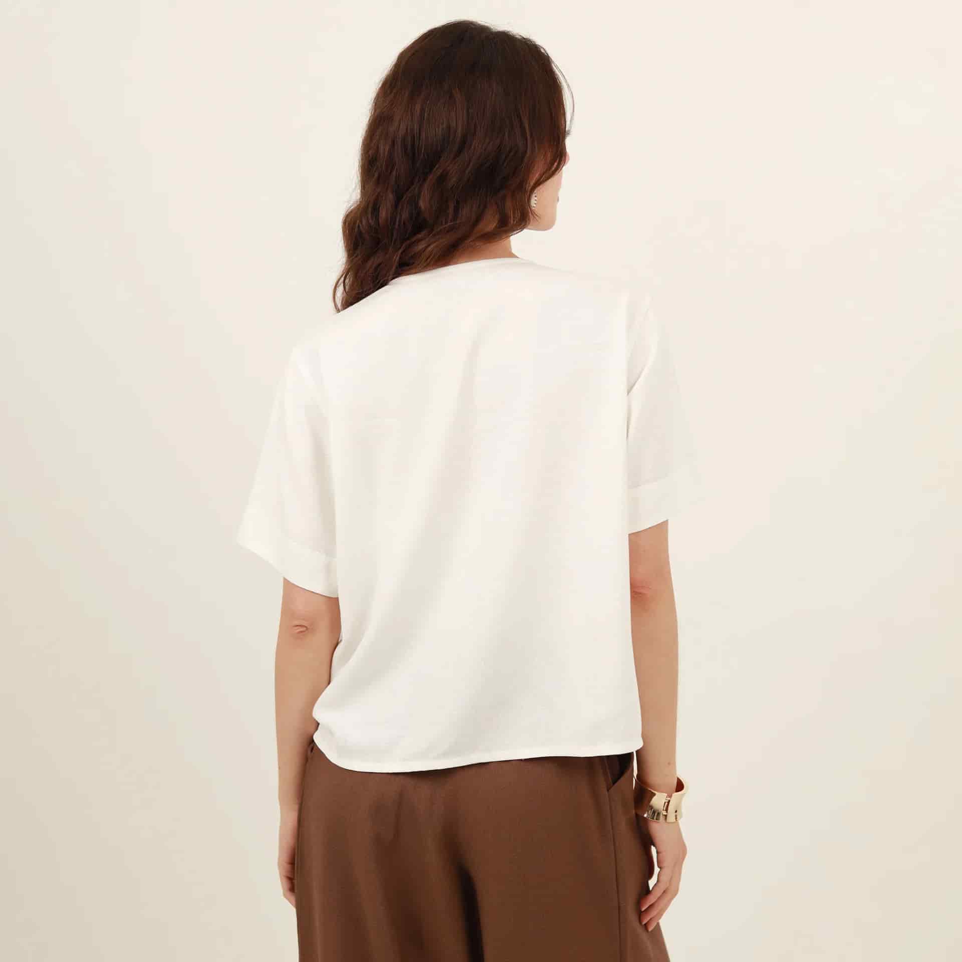 Blusa Escote Redondo  Manga Corta - miniatura 5