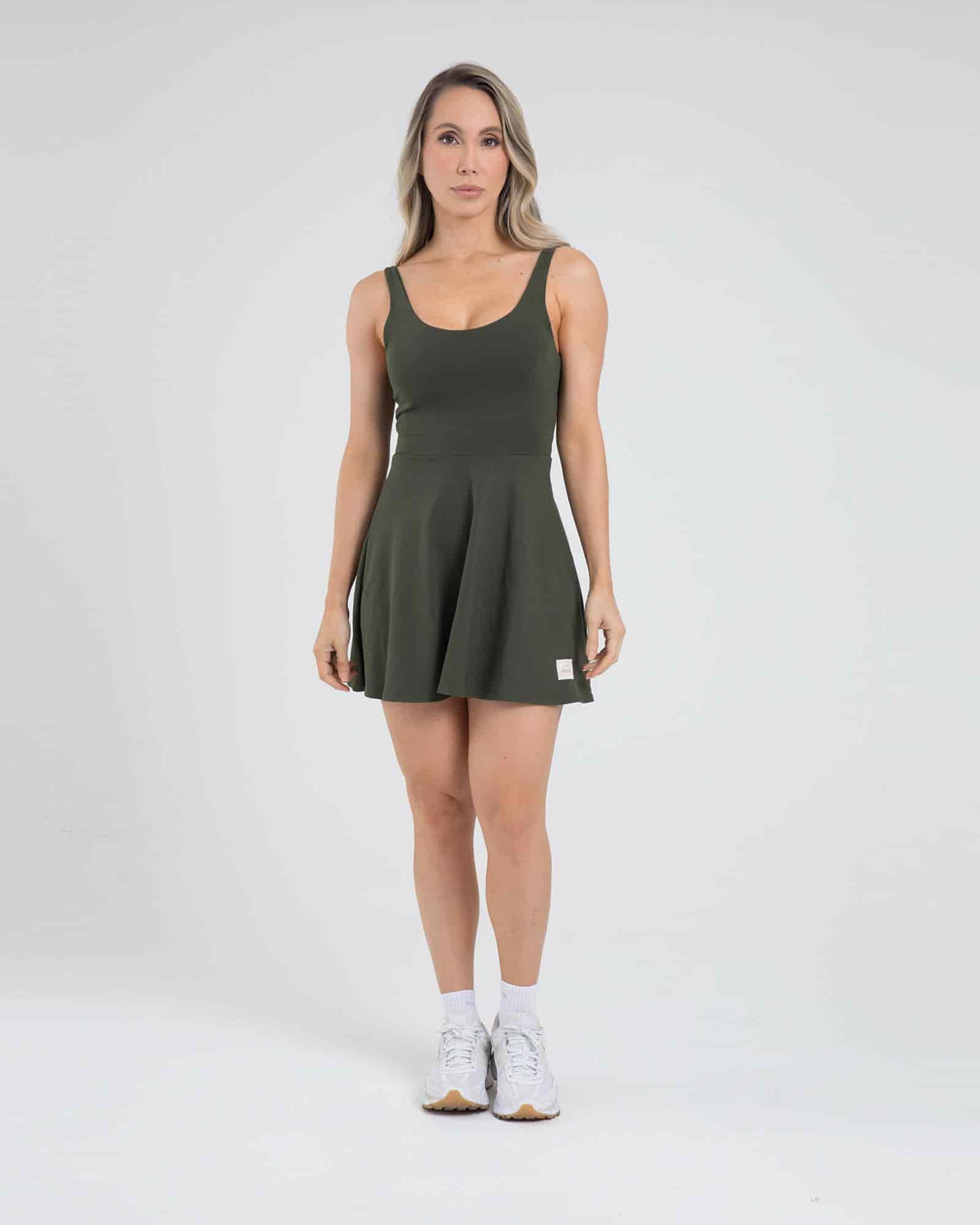 Vestido falda light form verde oscuro offline FIBER - miniatura 1