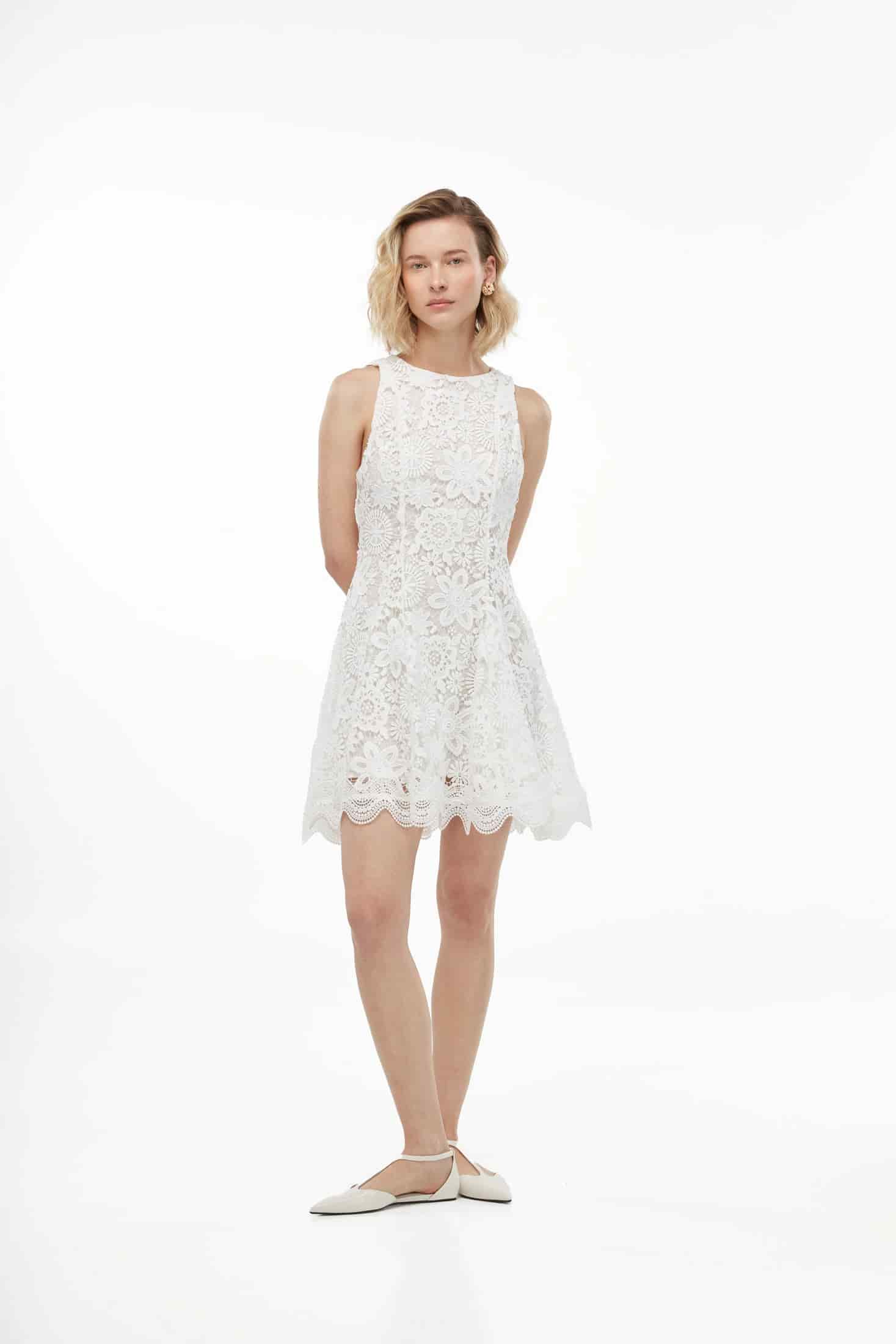 ELOISE MINI DRESS WHITE - miniatura 1