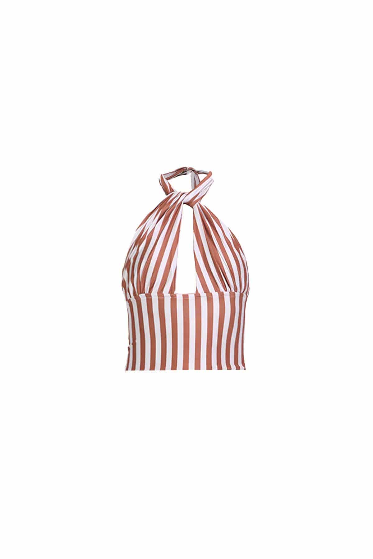 Halter Top in Rust Stripes - miniatura 4