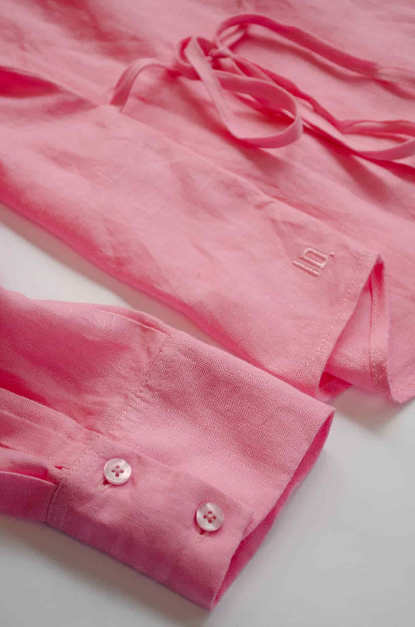 Camisa Aura de lino | Rosado / Vino - miniatura 4