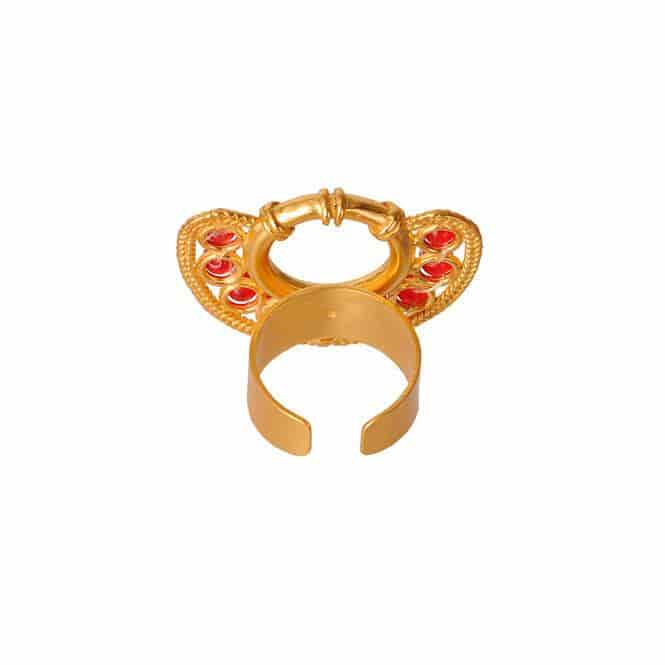 Anillo nariguera círculos rojo - miniatura 2