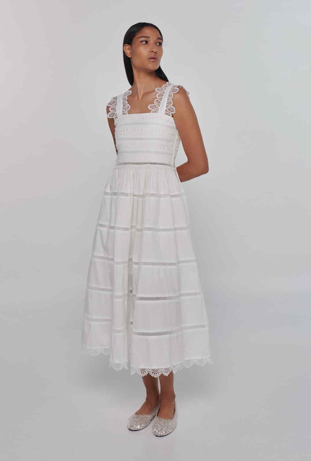 KATE DRESS WHITE - miniatura 1