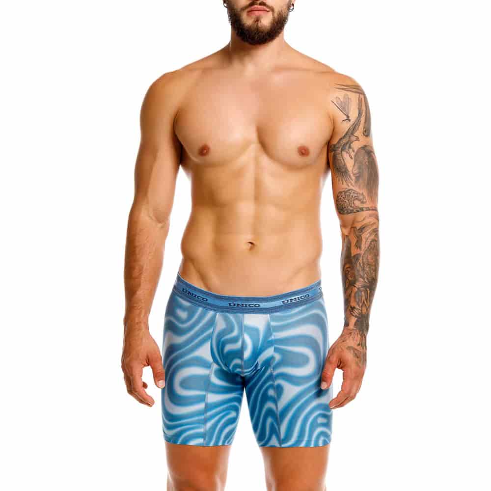 BOXER MEDIO FAUVE AZUL - miniatura 6