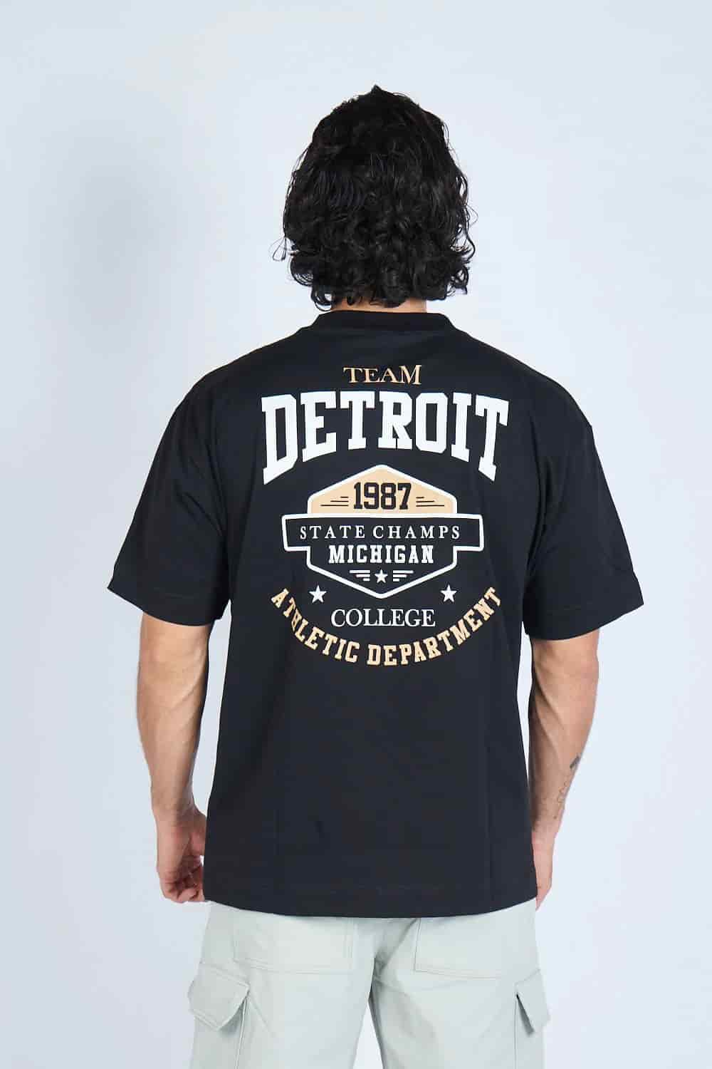Camiseta oversize DETROIT NEGRO | DROP 03 | - miniatura 6