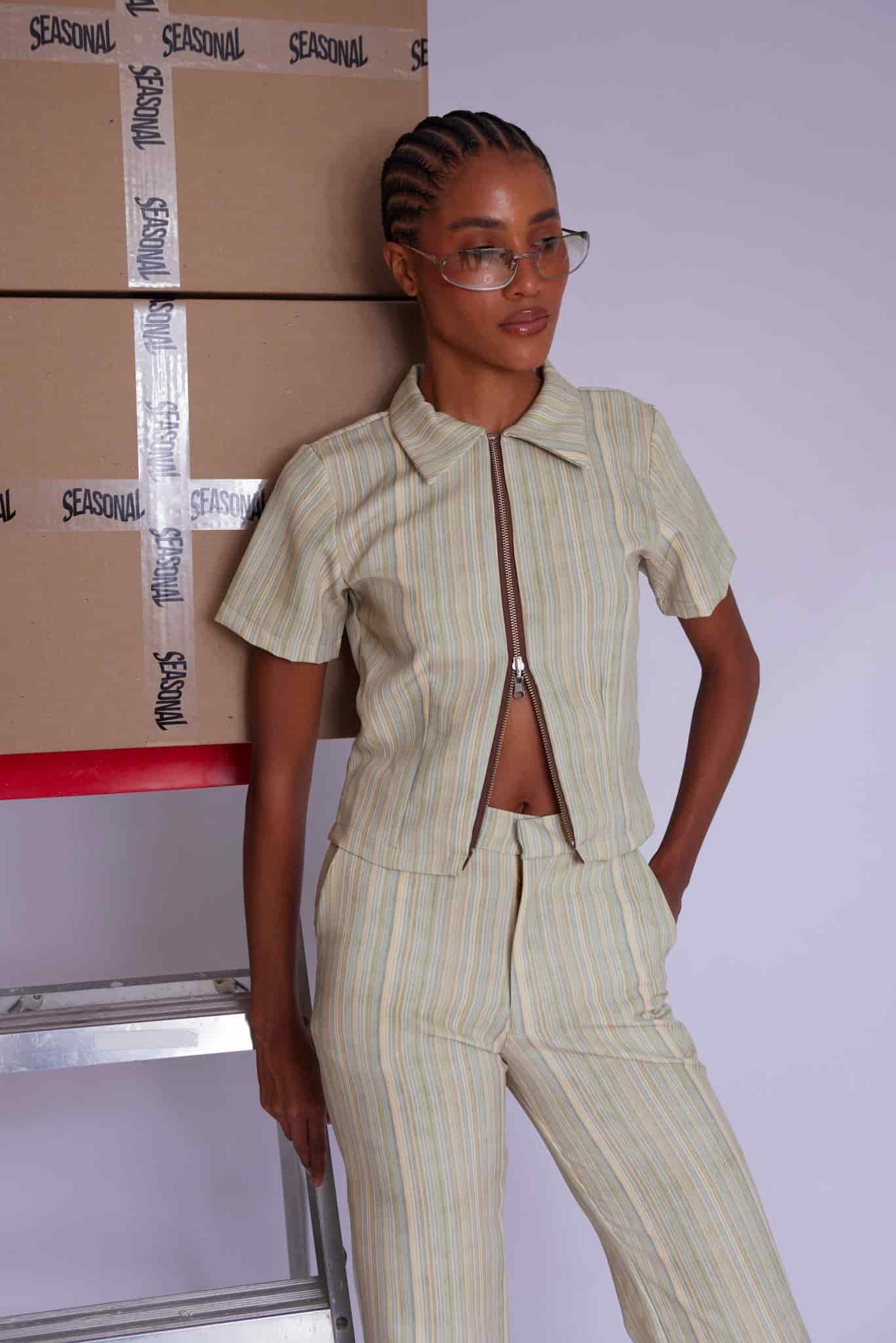 SAND ZIP-UP TOP - miniatura 6