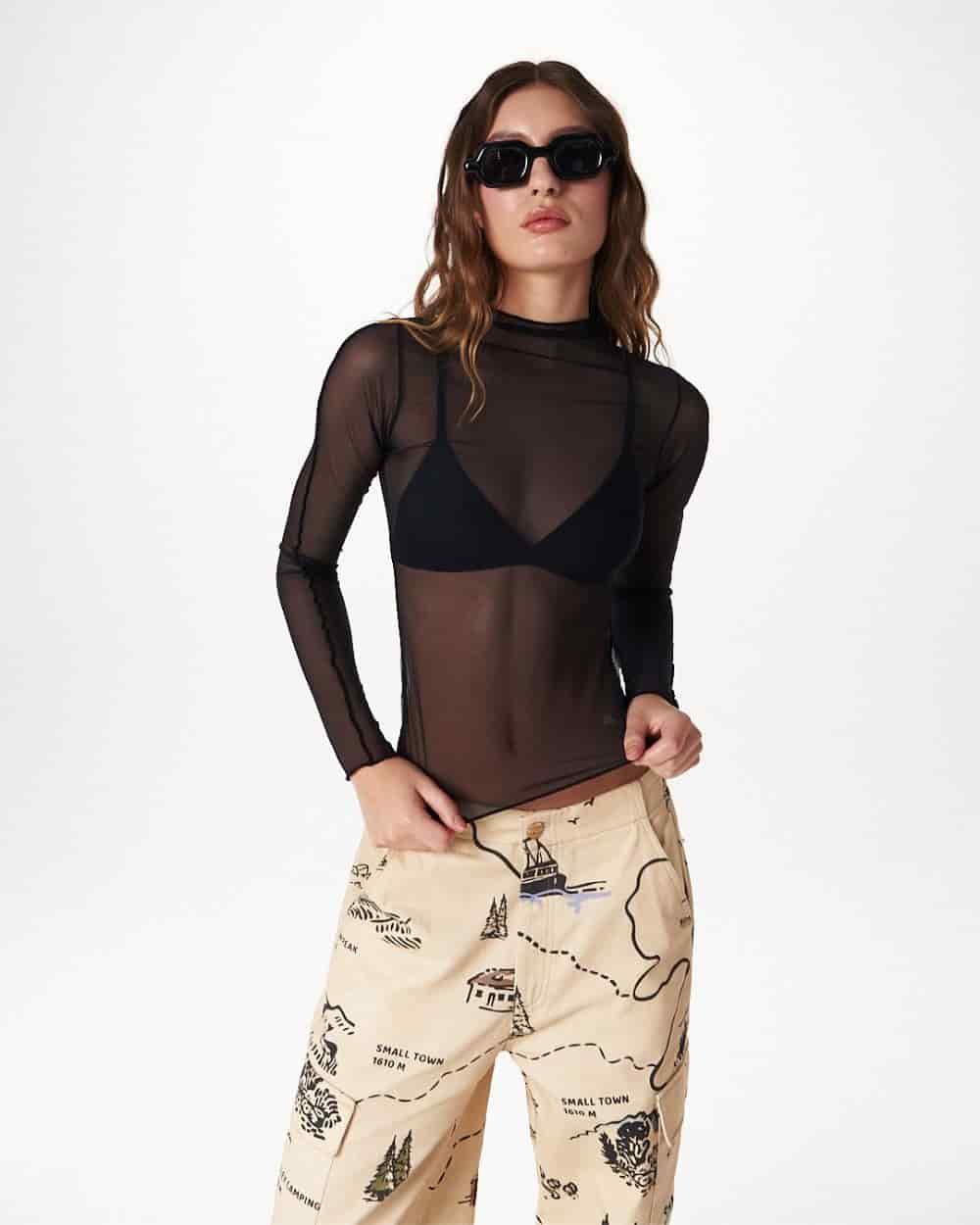 BLACK TRIM TOP - miniatura 1
