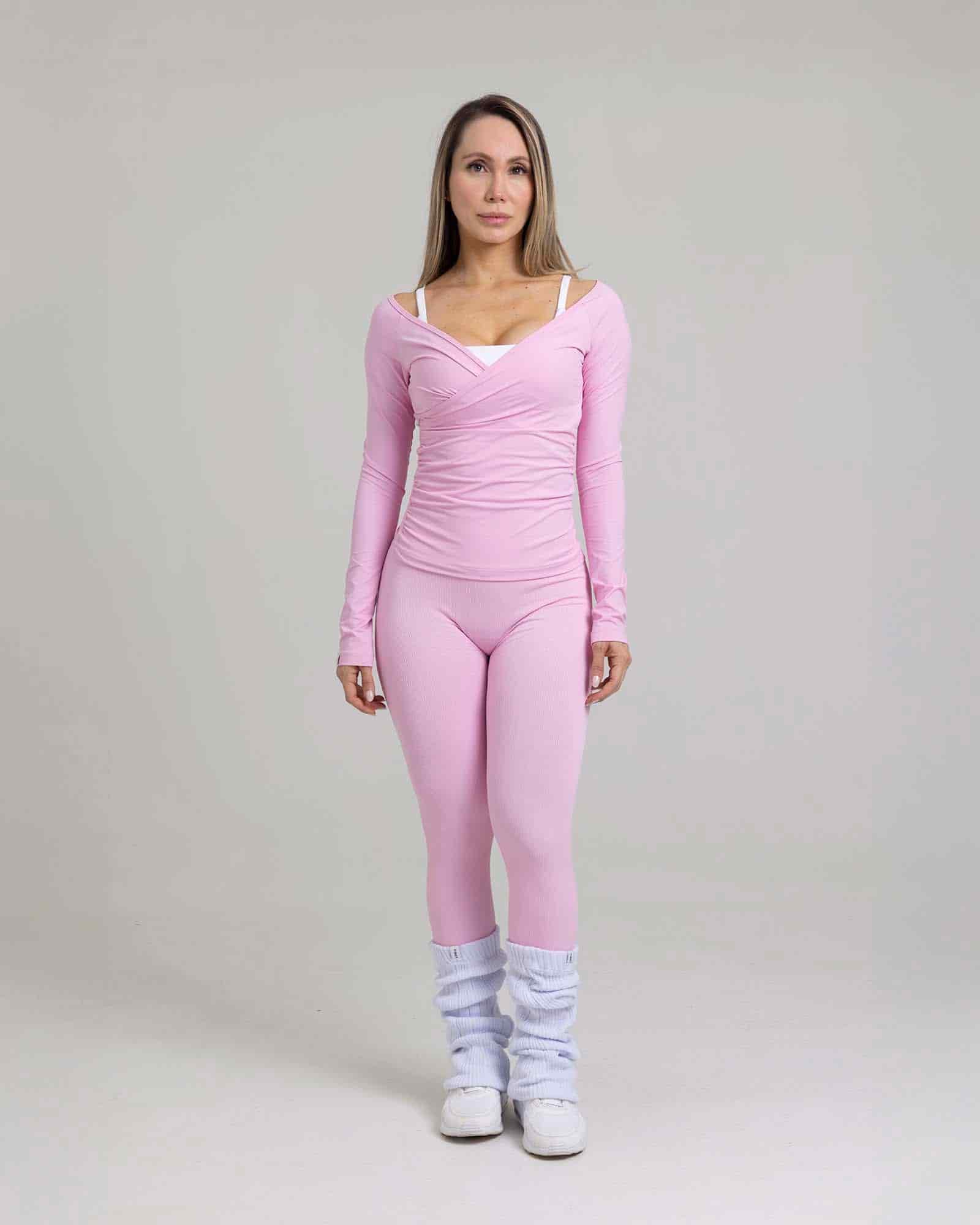 Leggings sculpt seamless rosado tropi FIBER - miniatura 1