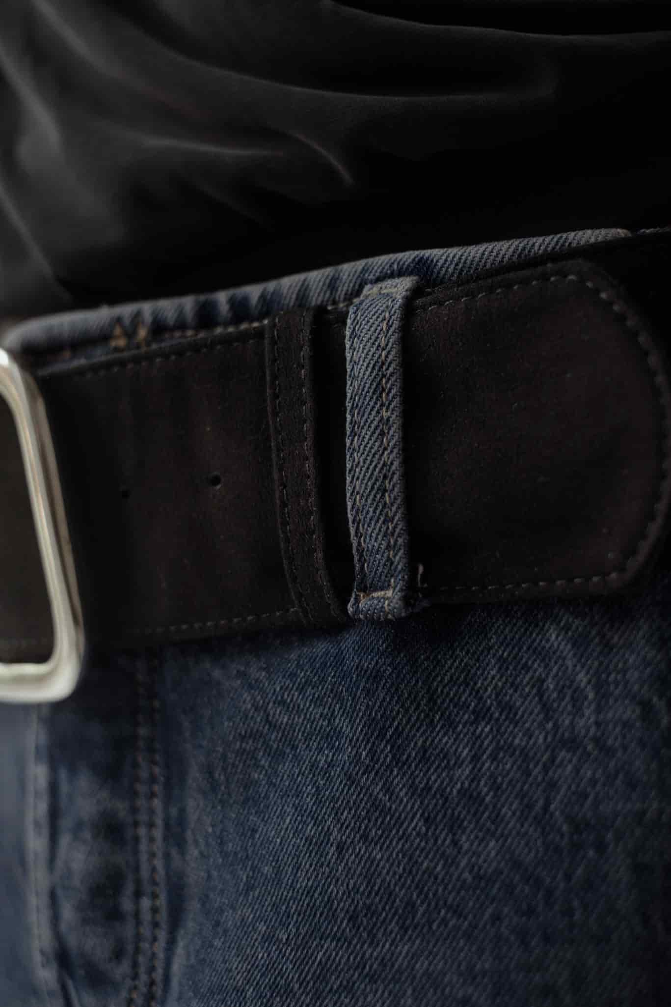 SUEDE BIG BELT - BLACK - miniatura 6