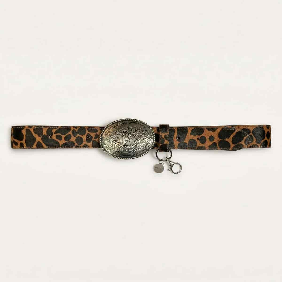 Cinturón de Cuero Leopardo con Hebilla Western – Barmont - miniatura 2