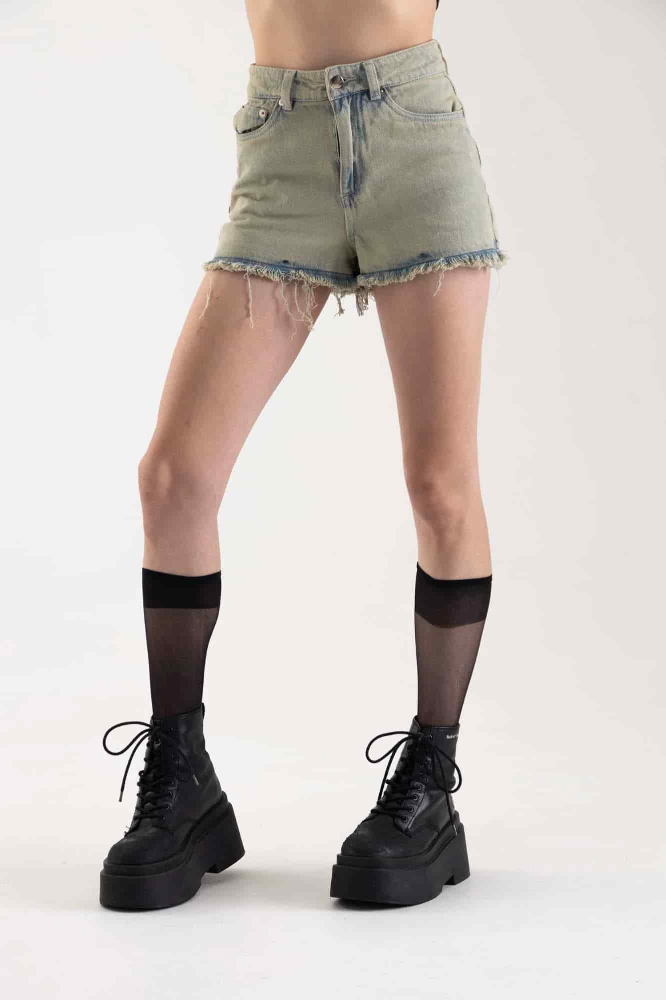 BLACK ACID DENIM SHORT - miniatura 22