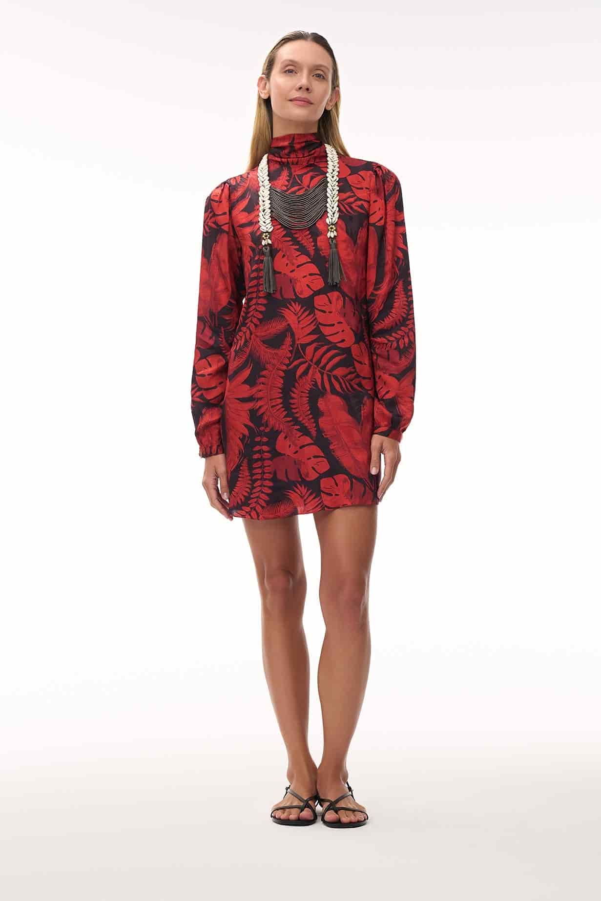 El Real Jacquard Mini Dress / Cherry Rainforest - miniatura 1