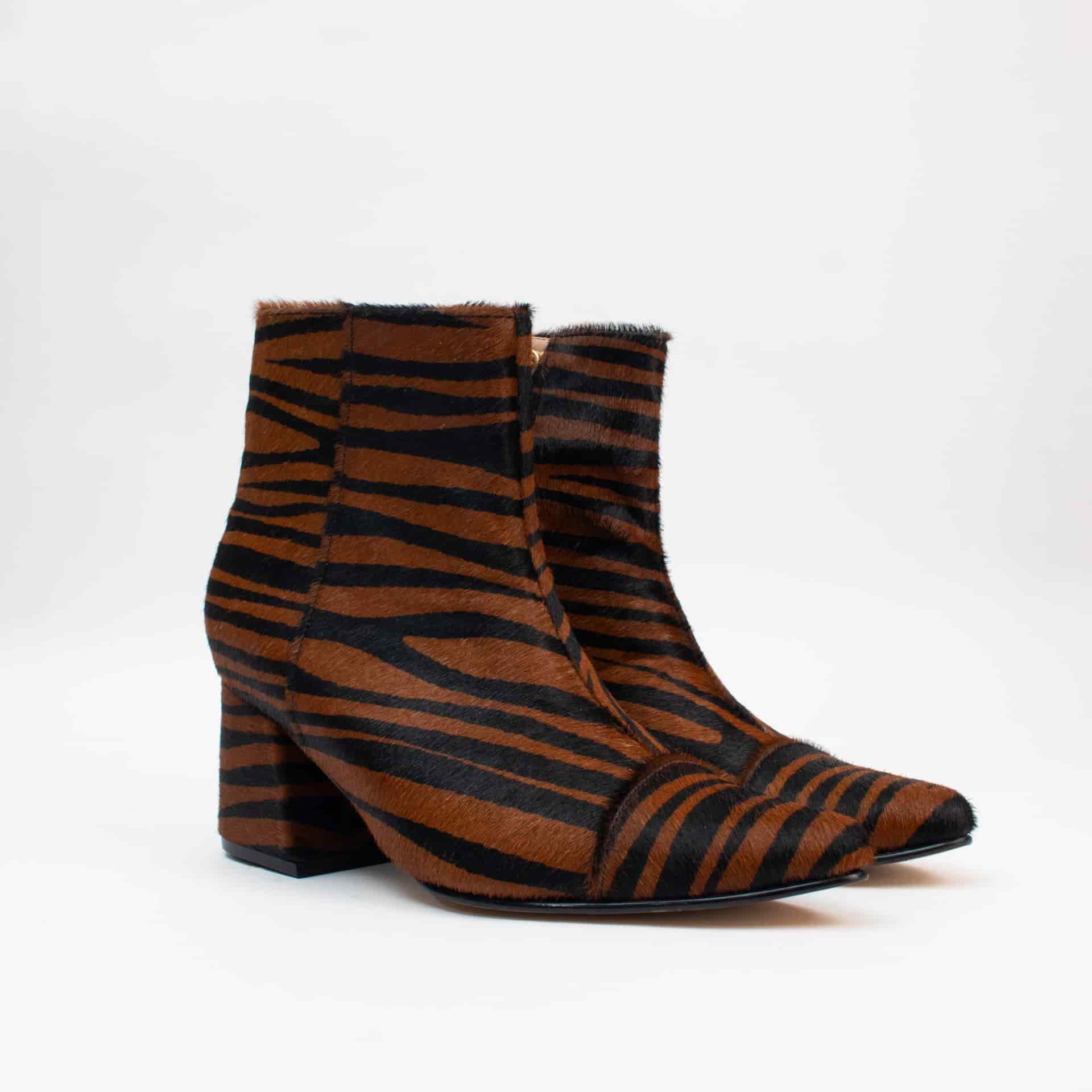 ANKLE boots fur - ZEBRA - miniatura 3