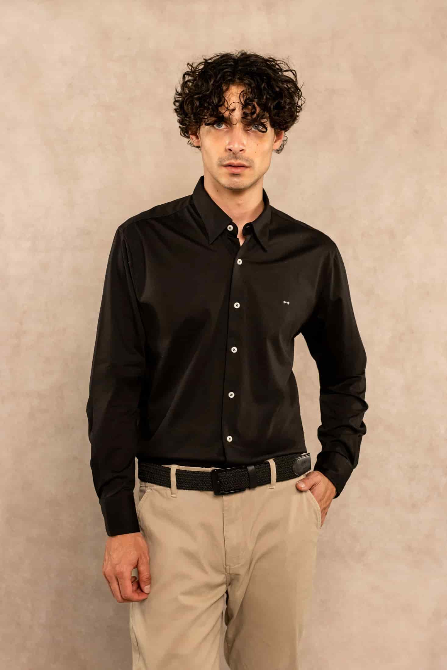Camisa Jersey Negra - miniatura 3