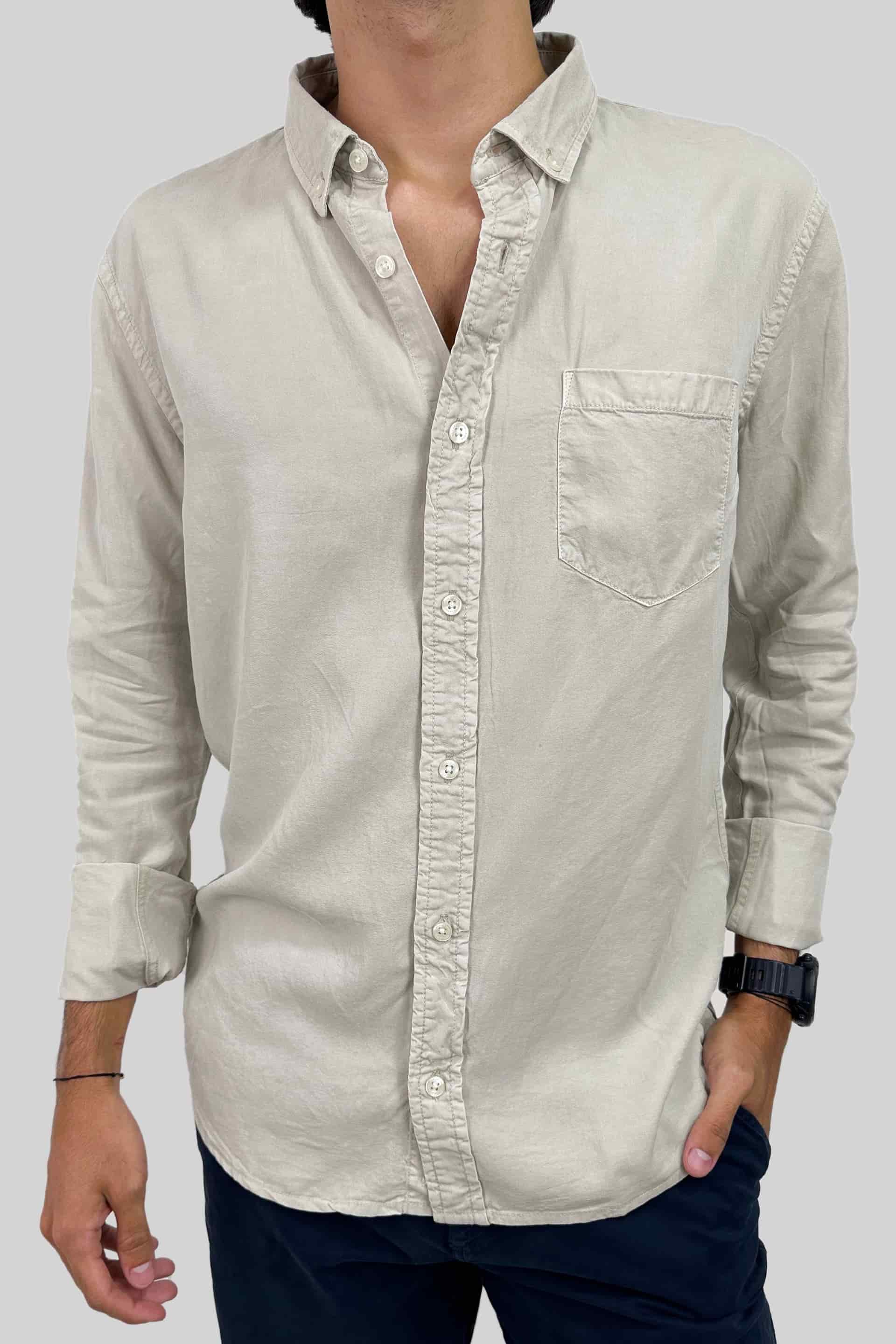 CAMISA LYOCELL TOSTADO - miniatura 1