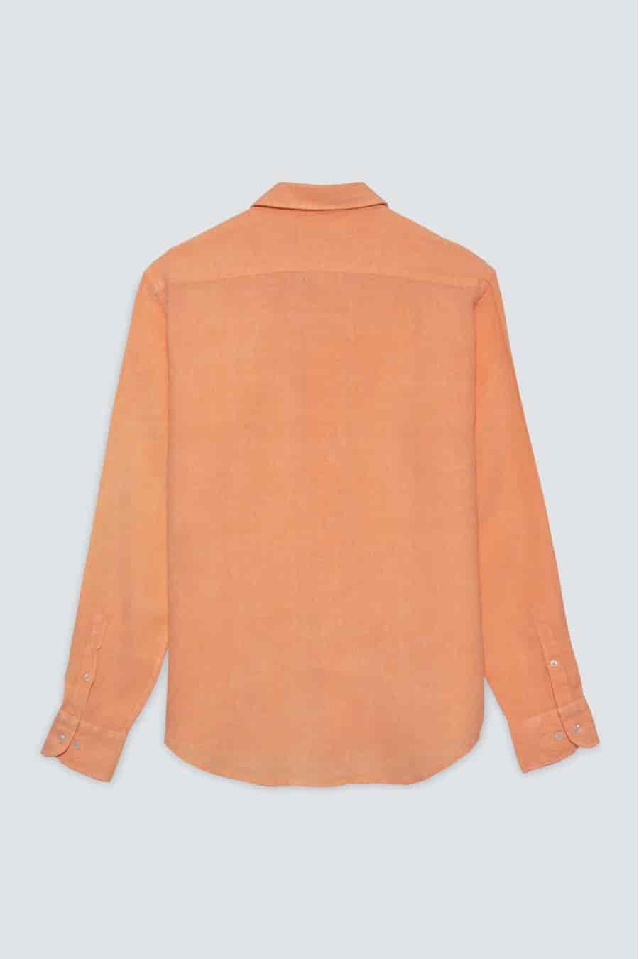 Men's linen shirt light coral - miniatura 2
