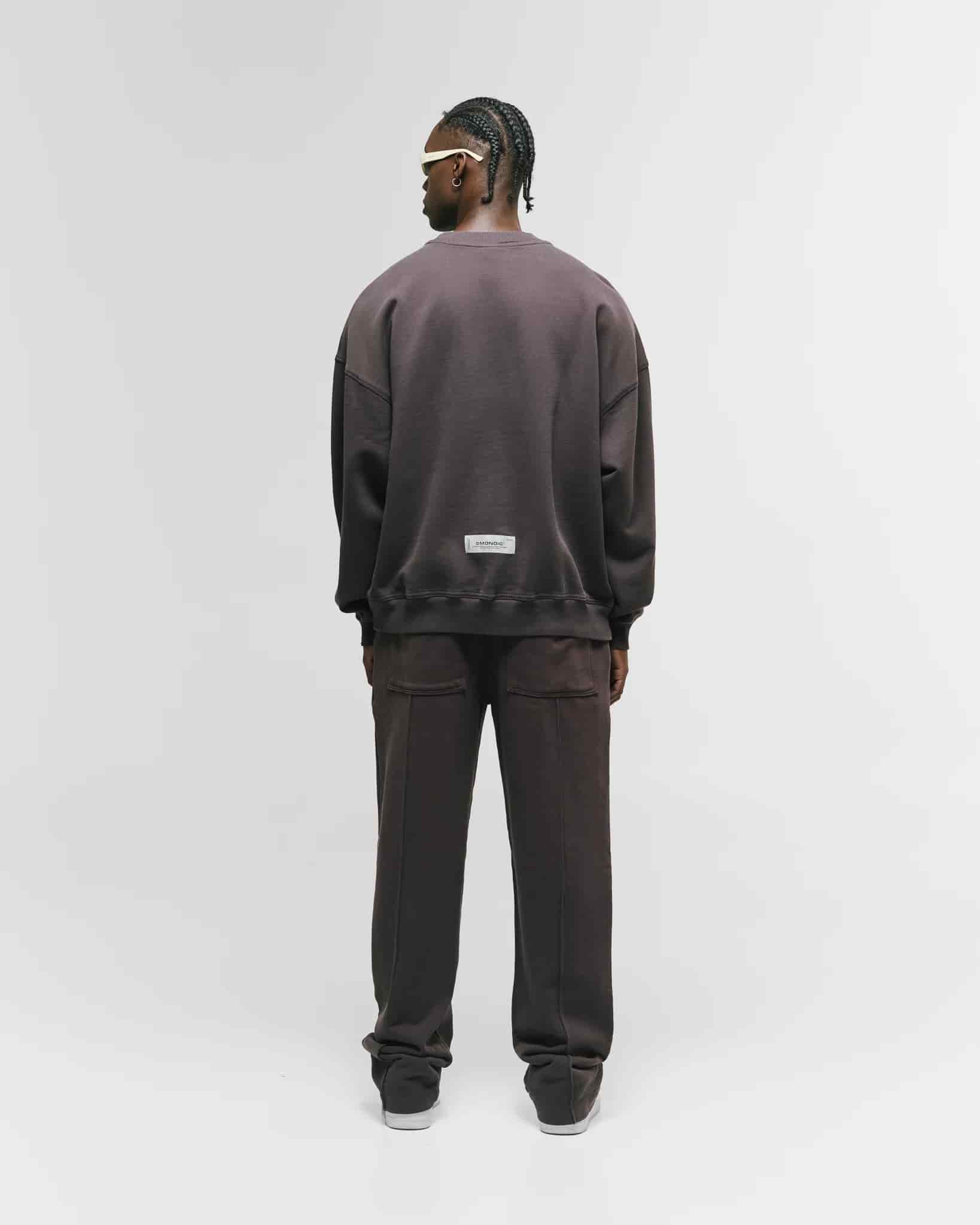 Crewneck Oversized Básico V4 - Café Chocolate - miniatura 7