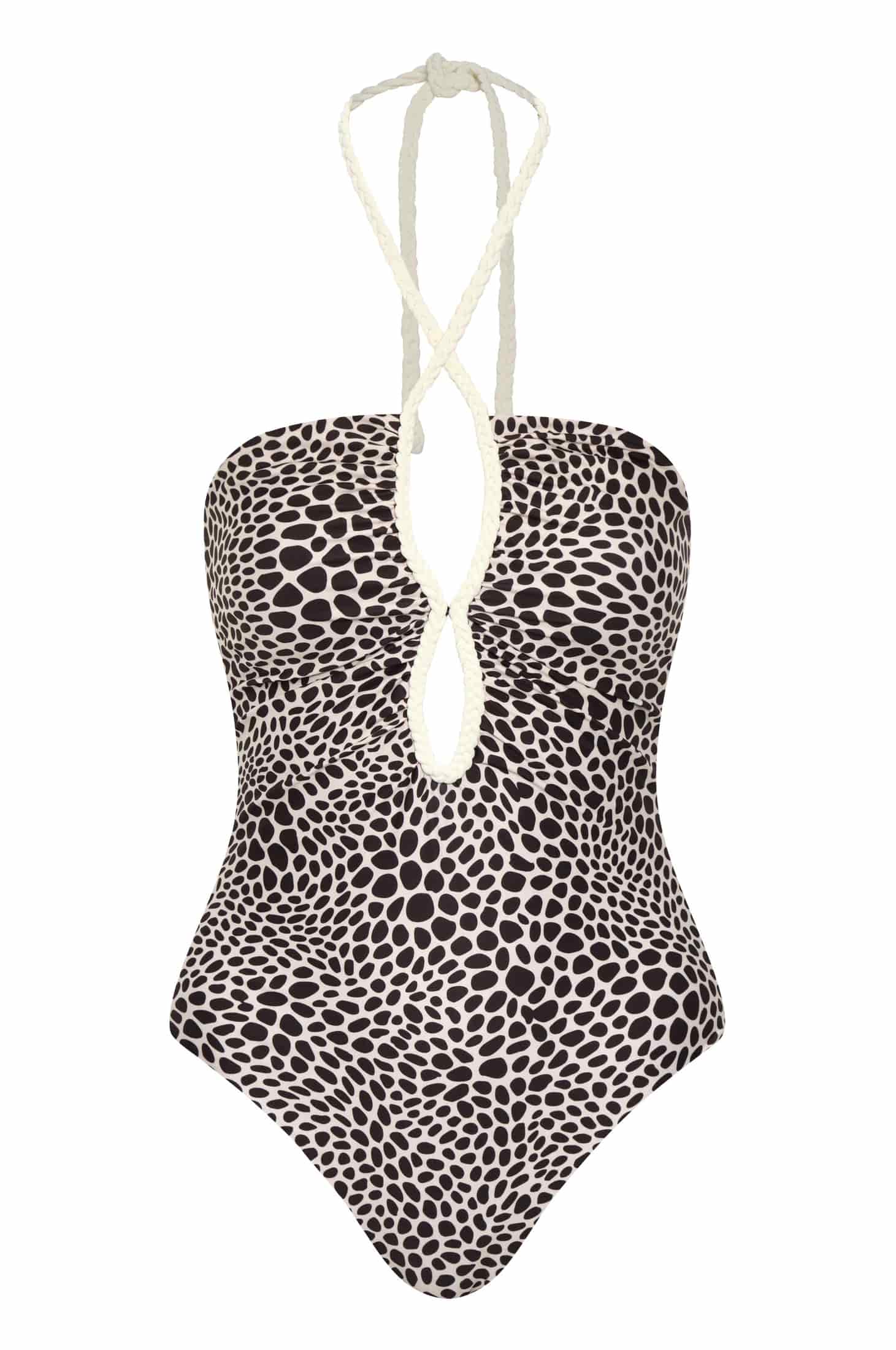 Saint Tropez One Piece / Ivory & Black Animal Print - miniatura 2