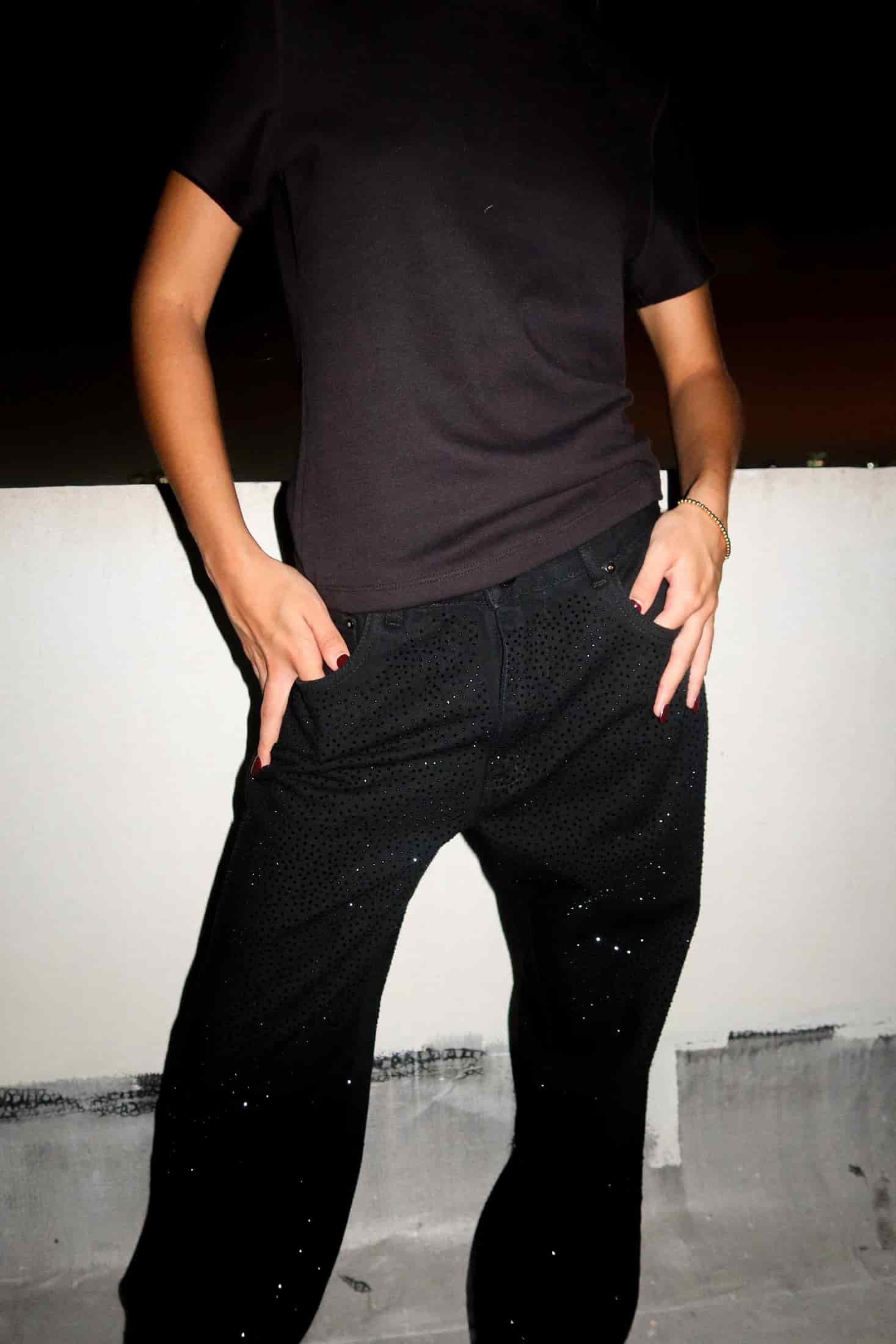 Black Sparkling Jeans - miniatura 2