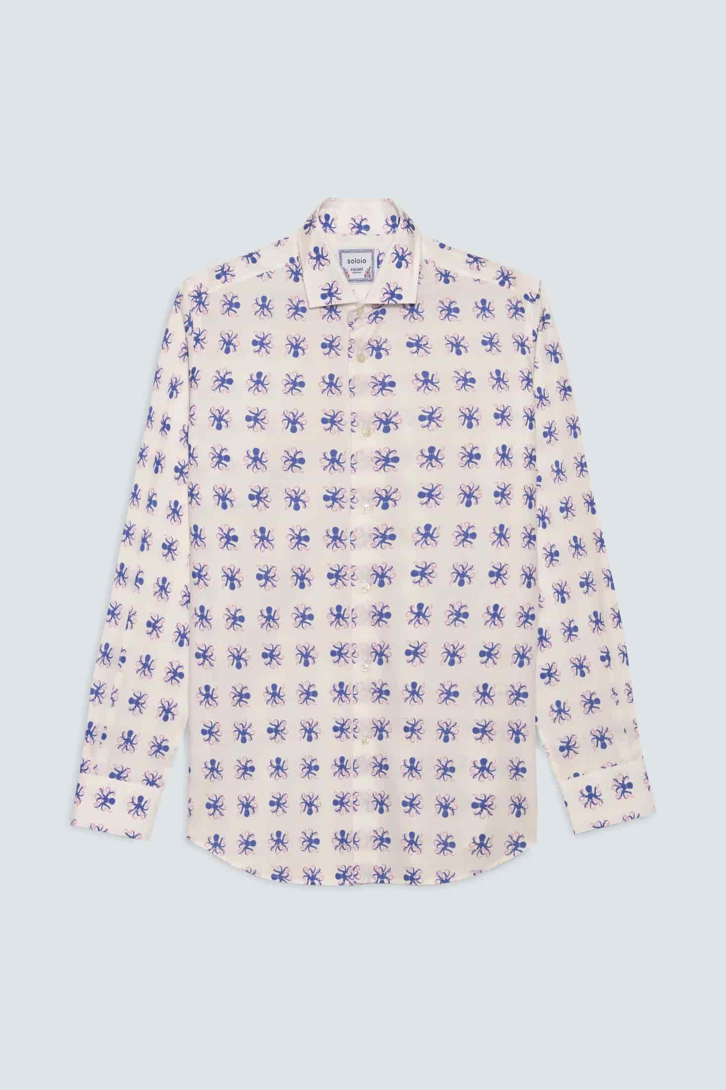 Men's cotton shirt beige grandezza - miniatura 1