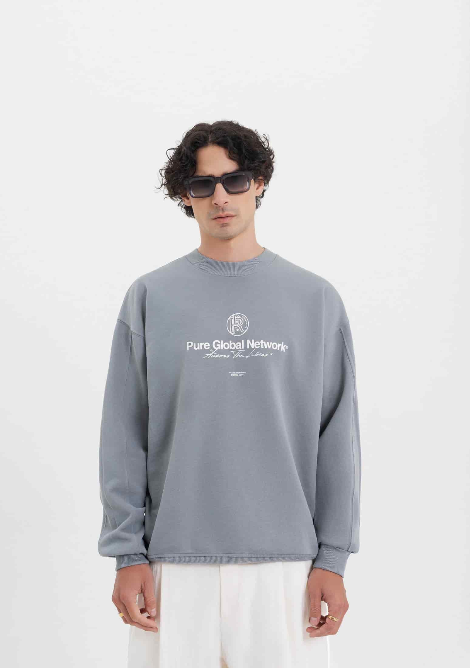 Across The Lines Gray Pullover - miniatura 2
