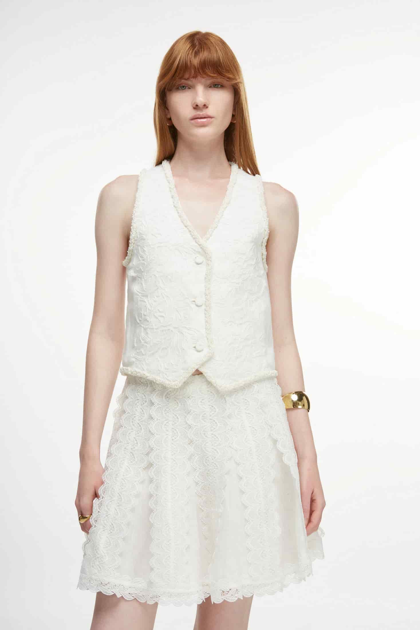 RESPLANDOR MINI SKIRT WHITE - miniatura 3