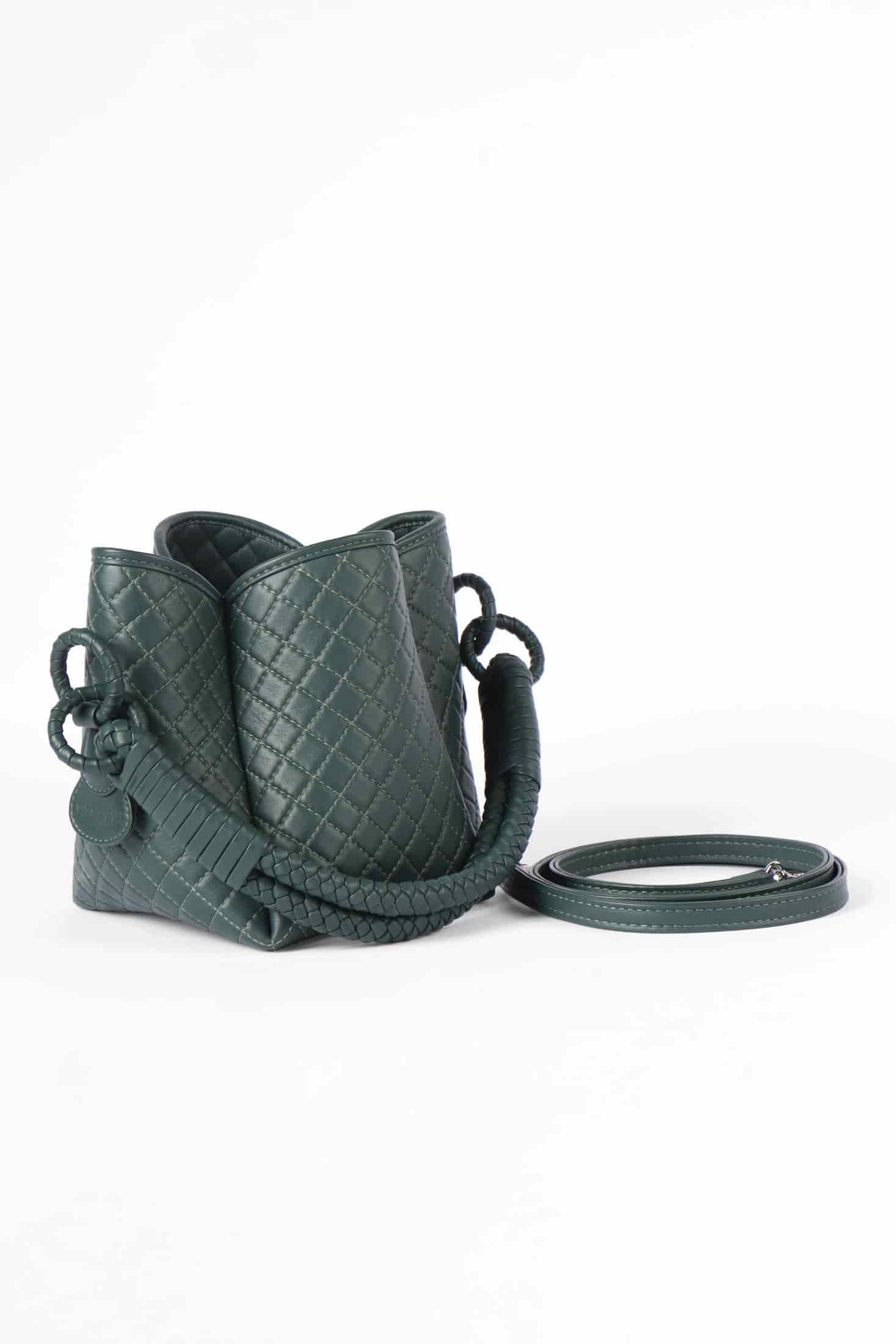 Tulip Mini Bucket Bag, Green - miniatura 4