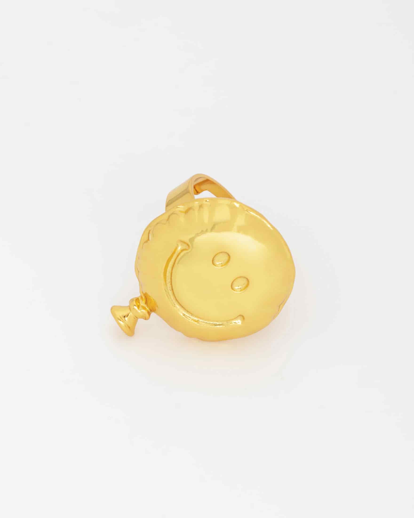 Anillo Carita Feliz dorado o plateado - miniatura 2