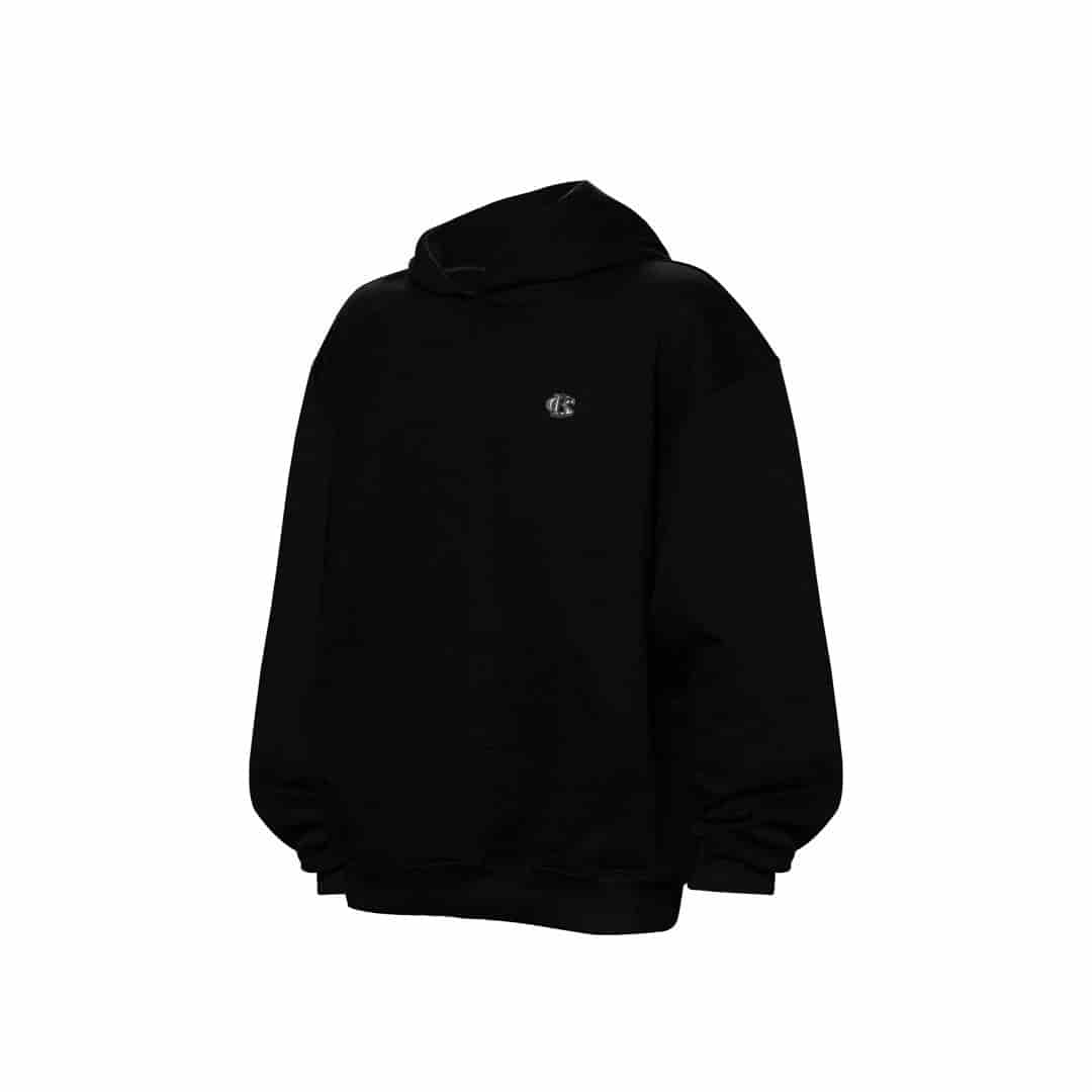 Buzo Hoodie Oversize Negro | Basics Chrome - miniatura 2