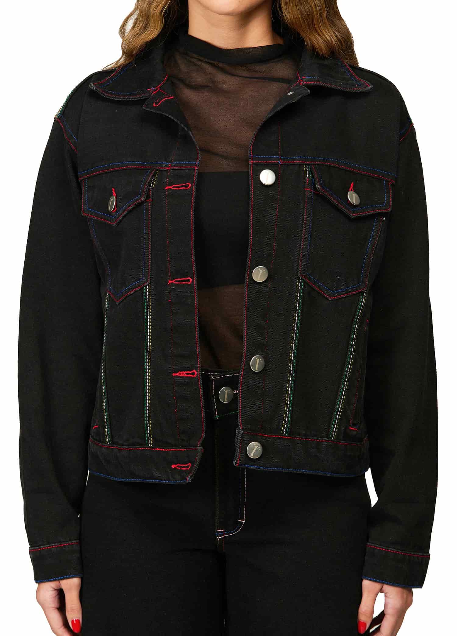 Chaqueta Denim Negra Momento - miniatura 2