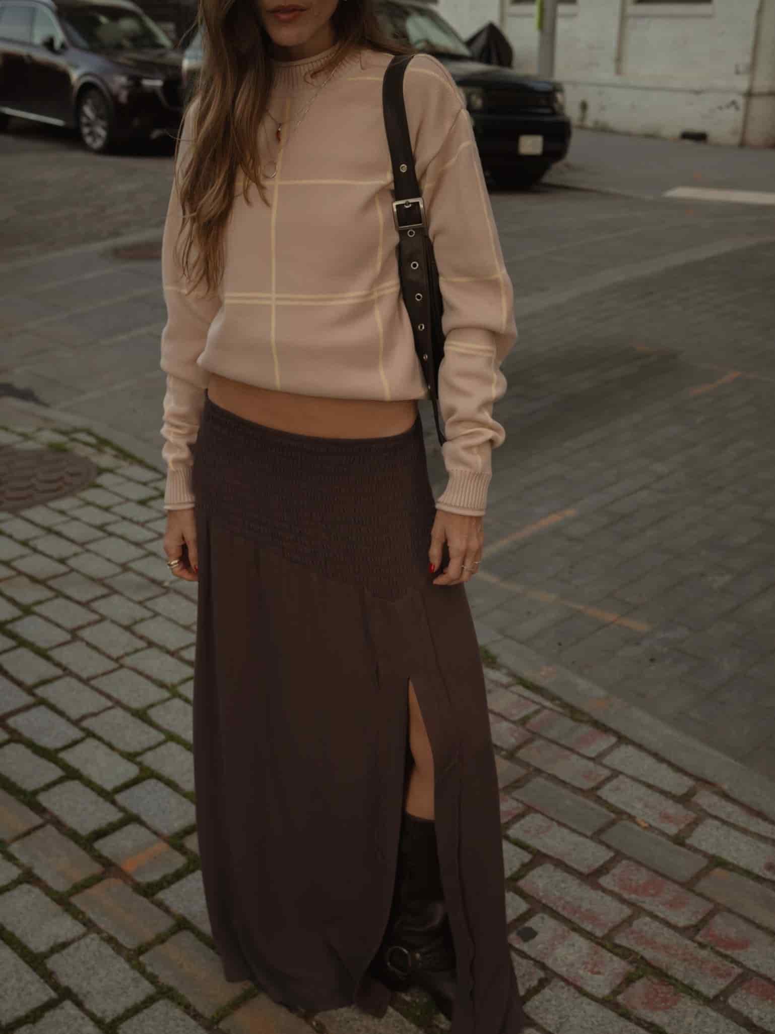 BOHO MAXI SKIRT - BROWN - miniatura 4