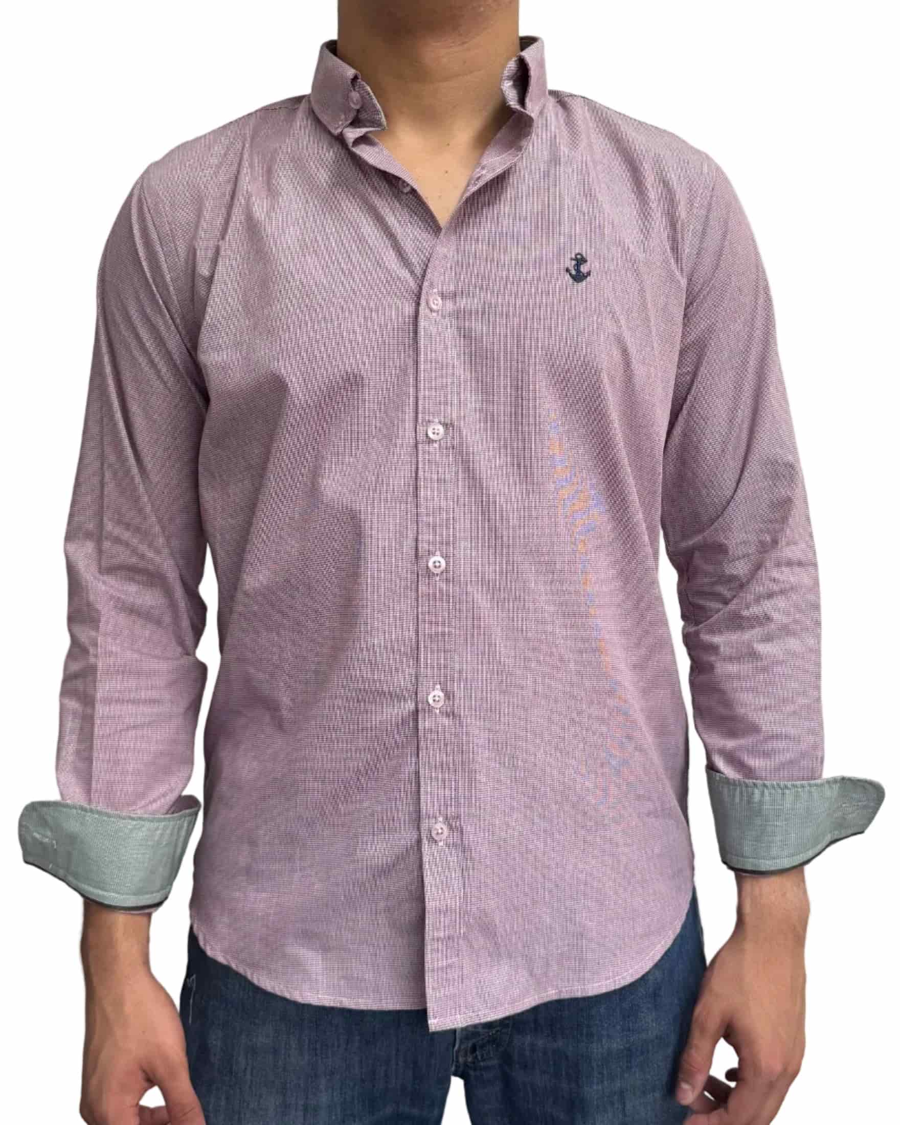 Camisa Punteado Vino - miniatura 3