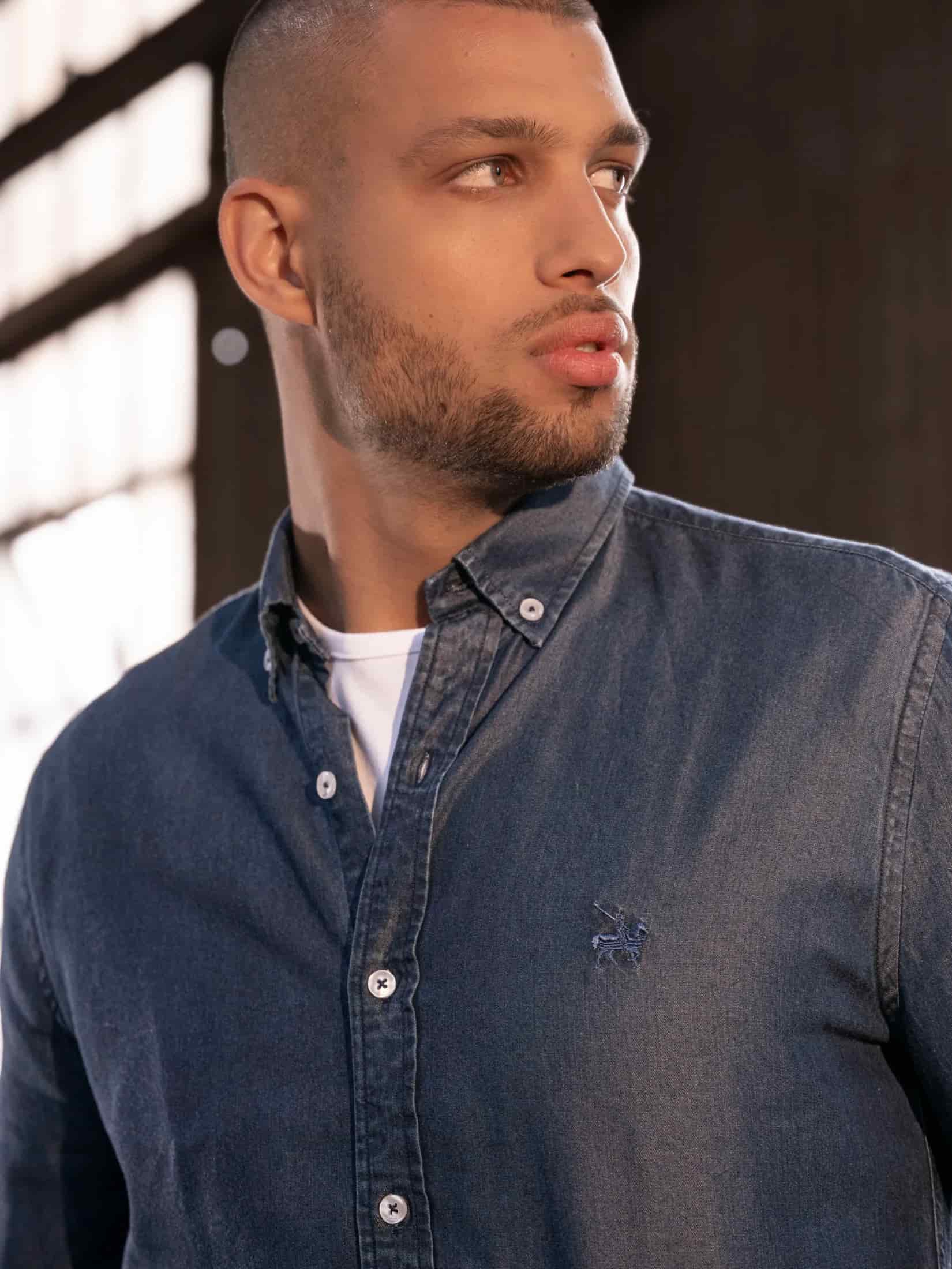 Camisa First-Class Denim Hombre Azul oscuro - miniatura 10