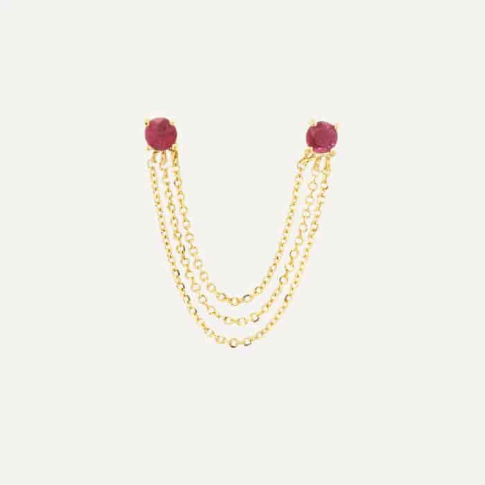 Arete conector basic tres cadenas - miniatura 5