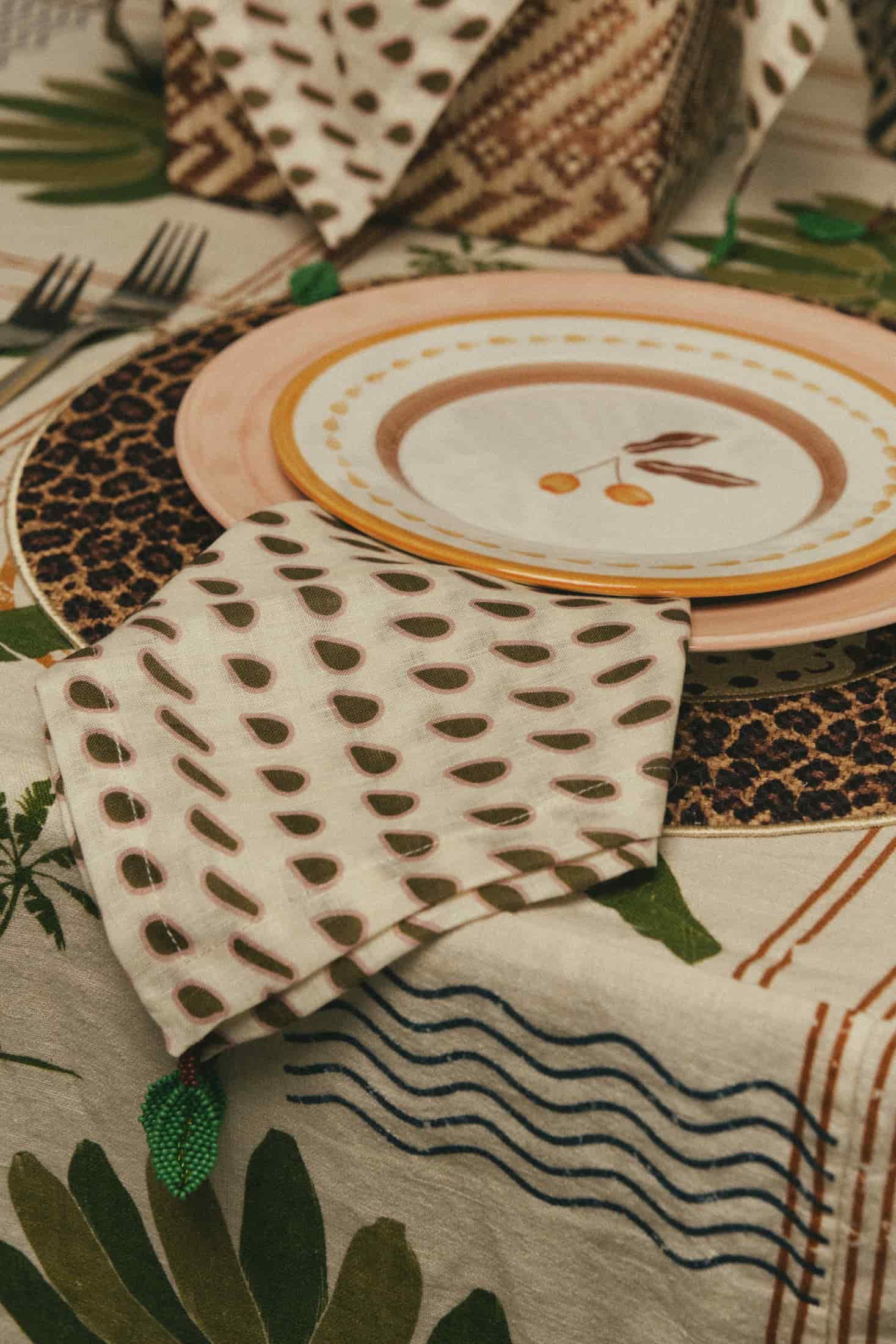 Green Seeds Linen Napkins / Set of 4 - miniatura 3