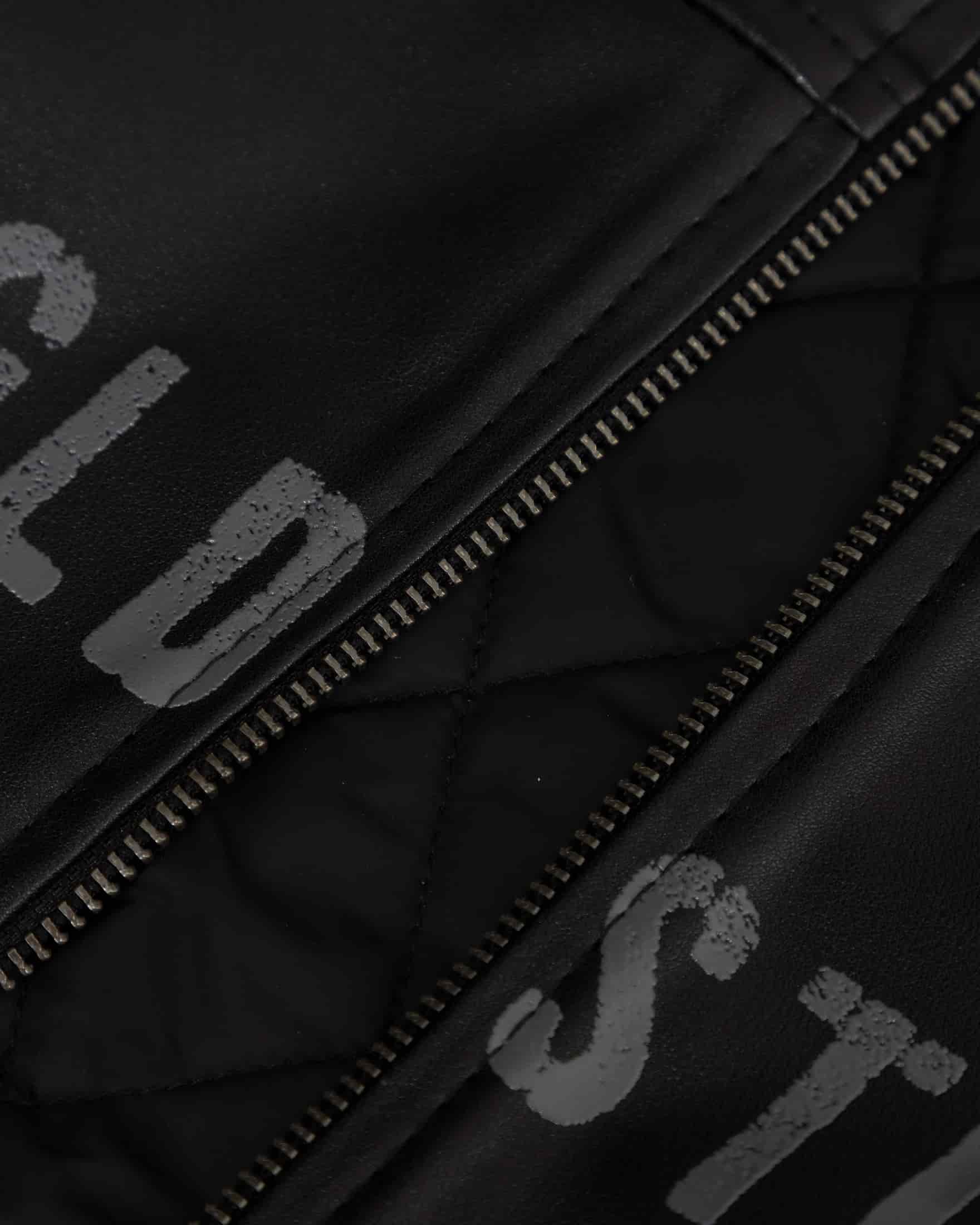 Spring Worn Logo Cropped Jacket Black - miniatura 6