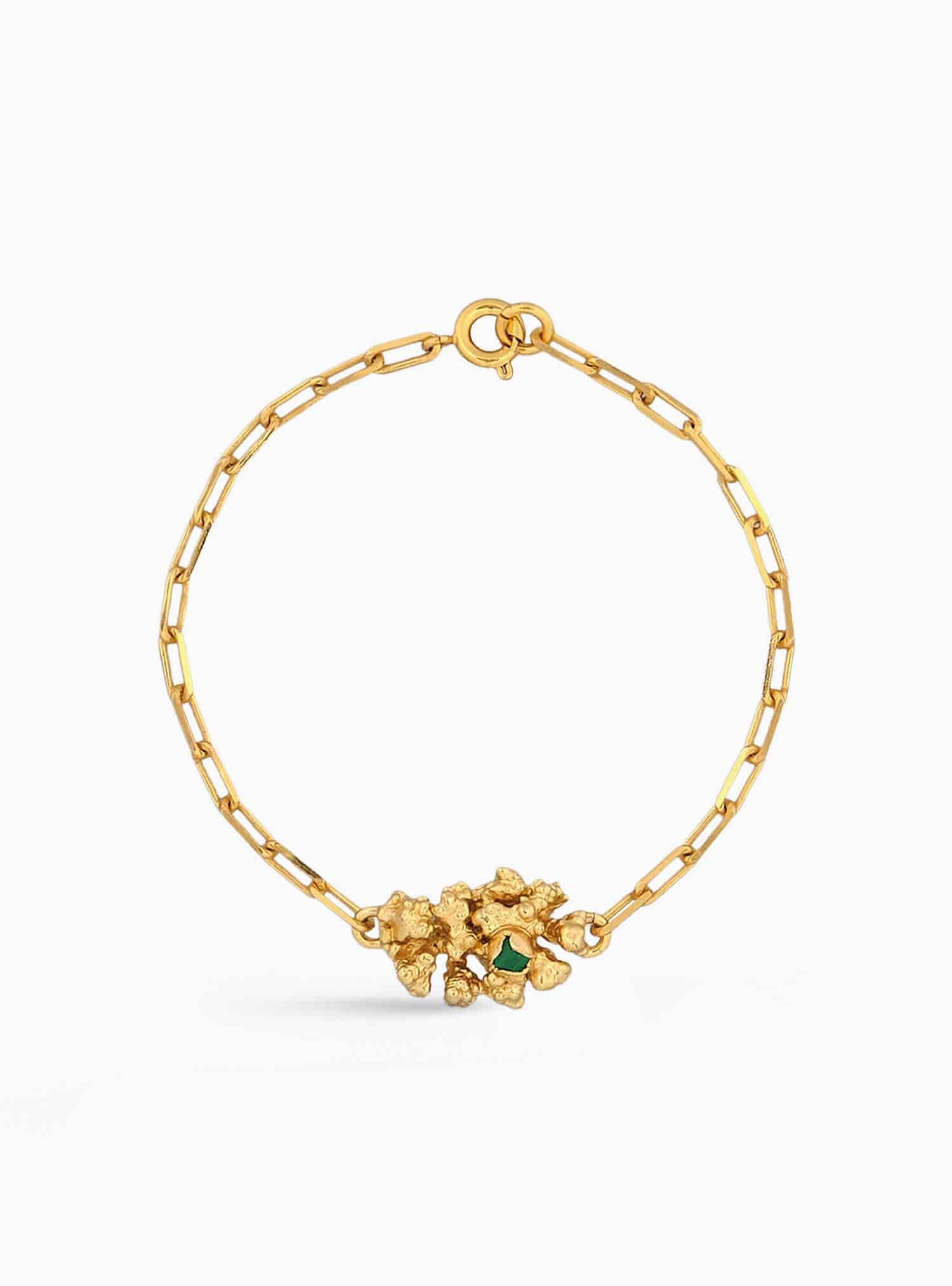 Aura Emerald Chunk Bracelet - miniatura 1