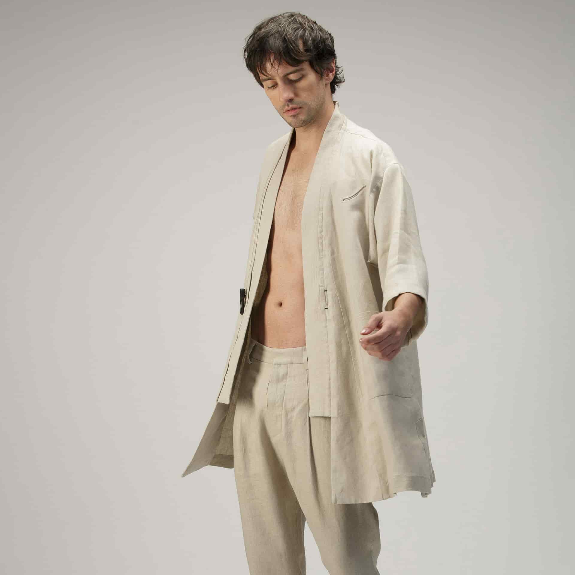Kimono Cruzado - Natural - miniatura 10