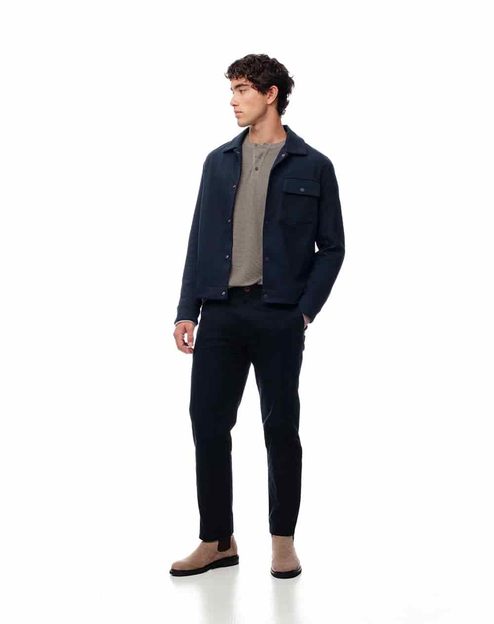 Pantalón regular tiro medio azul hombre - miniatura 1