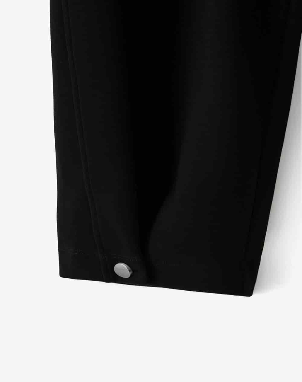 Pantalón loose tiro medio negro mujer - miniatura 3