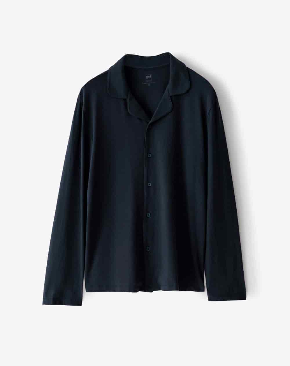 Camisa + pantalón de pijama algodón azul hombre - miniatura 5