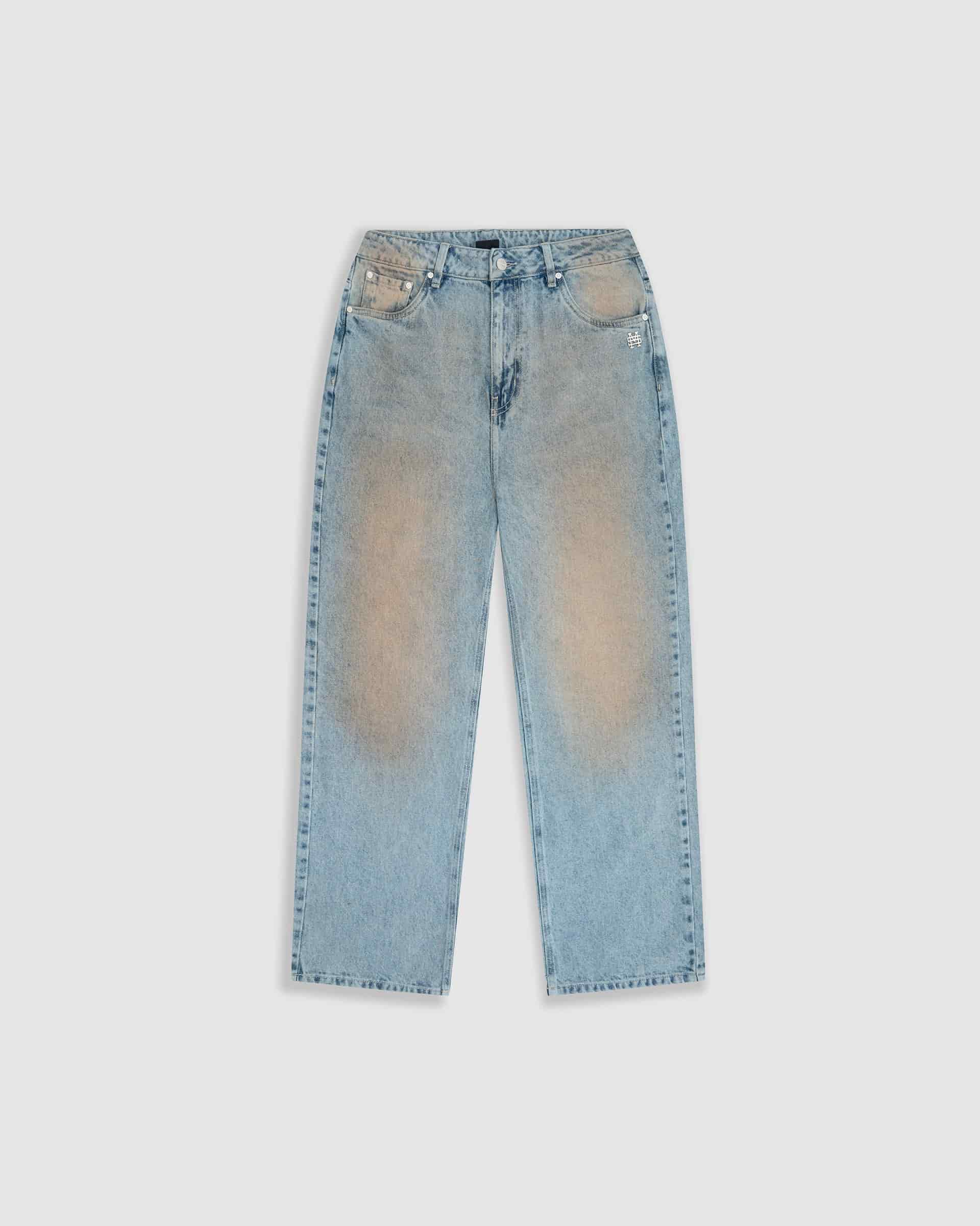 Straight Fit Rally Jeans - Dirty Blue - miniatura 1